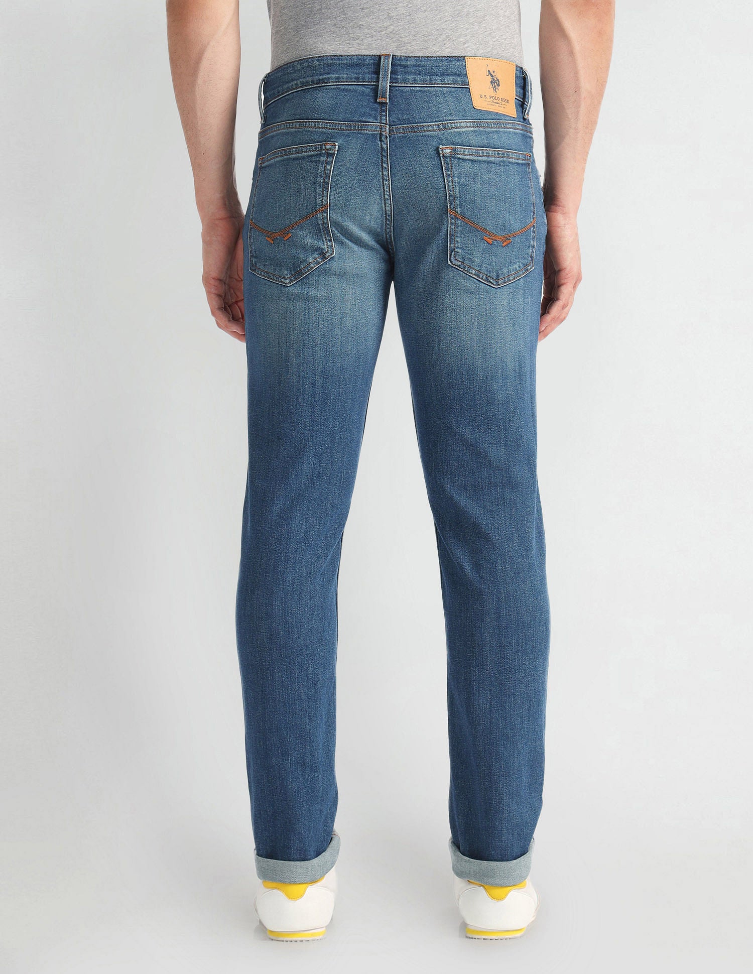 Brandon Slim Tapered Fit Blue Jeans Blue - U.S. POLO ASSN. | Large