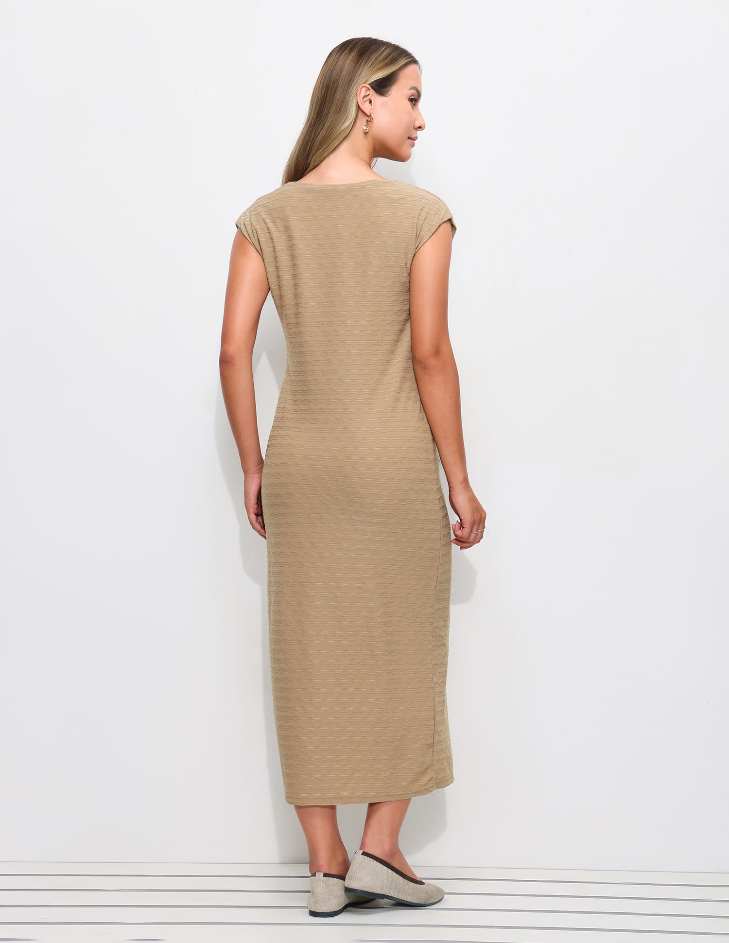 Textured Regular Fit Dress Brown - U.S. Polo Assn. India | Large