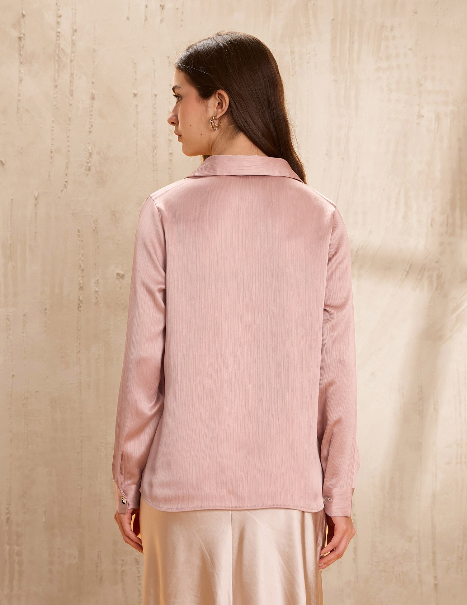 Crinkled Regular Fit Shirt Pink - U.S. POLO ASSN. | Large