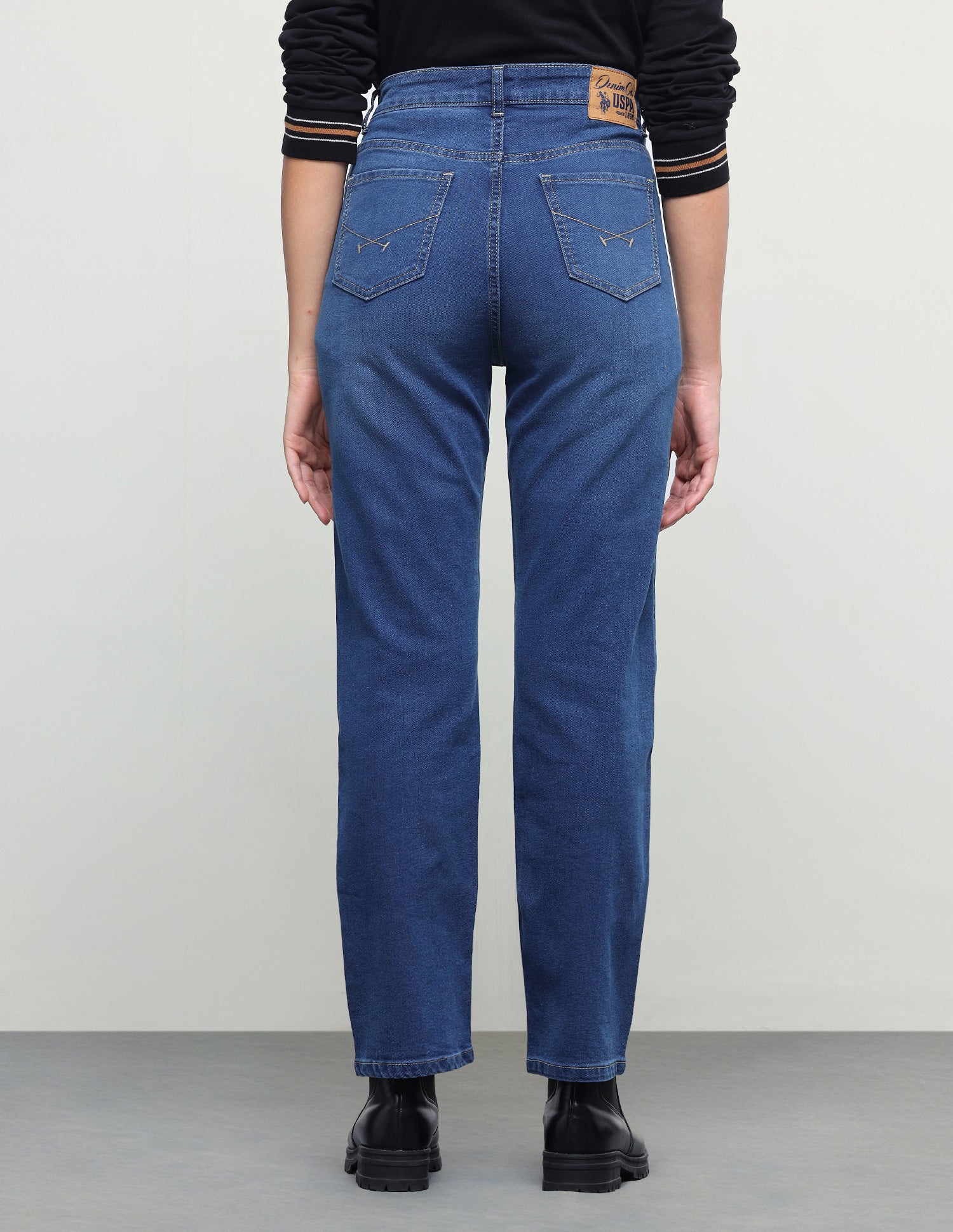 Straight Fit Blue Jeans Dark Blue - U.S. Polo Assn. India | Large