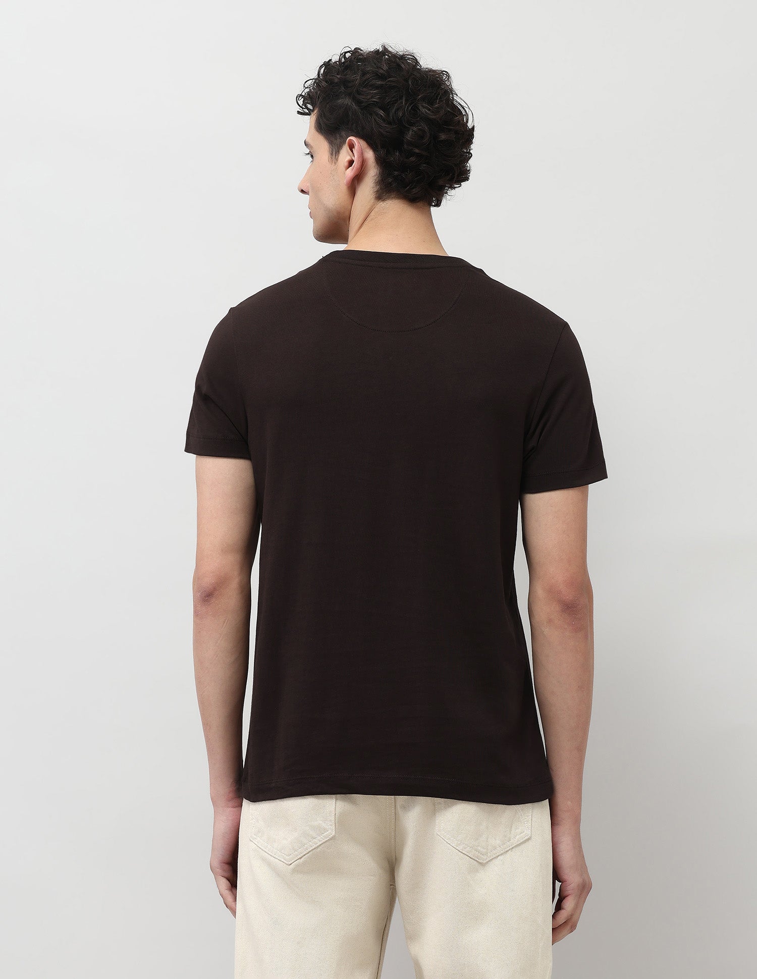 Brand Printed Muscle Fit T-Shirt Dark Brown - U.S. POLO ASSN. | Large