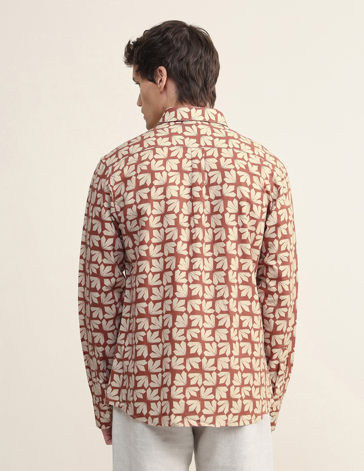 Tropical Printed Regular Fit Shirt Rust - U.S. Polo Assn. India | Large