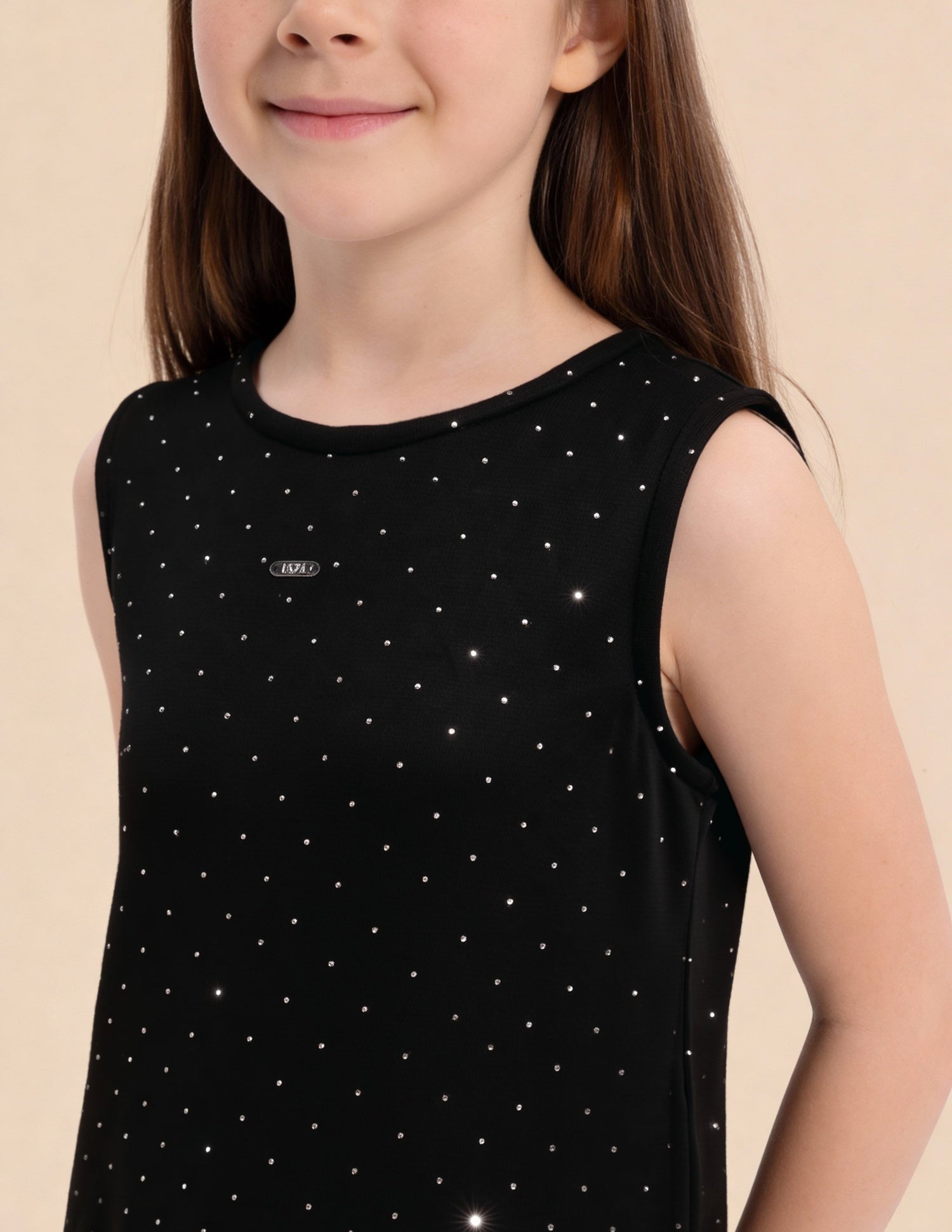 Girls Embellished A-Line Dress Black - U.S. Polo Assn. India | Large