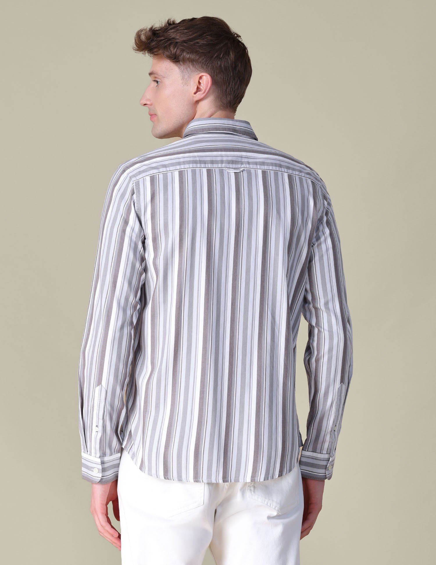 Vertical Striped Regular Fit Shirt Grey - U.S. POLO ASSN. | Large