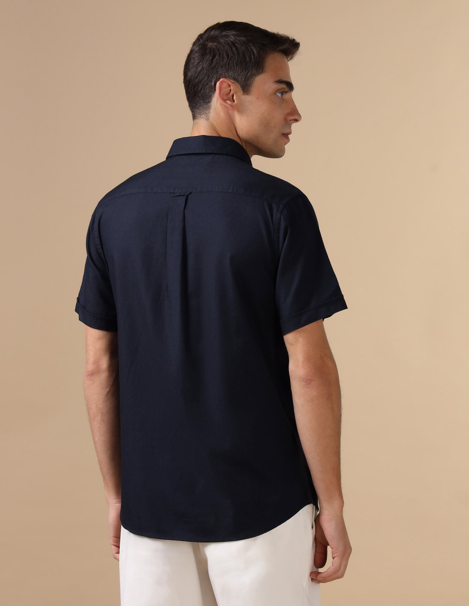 Dobby Pure Cotton Shirt Navy - U.S. POLO ASSN. | Large