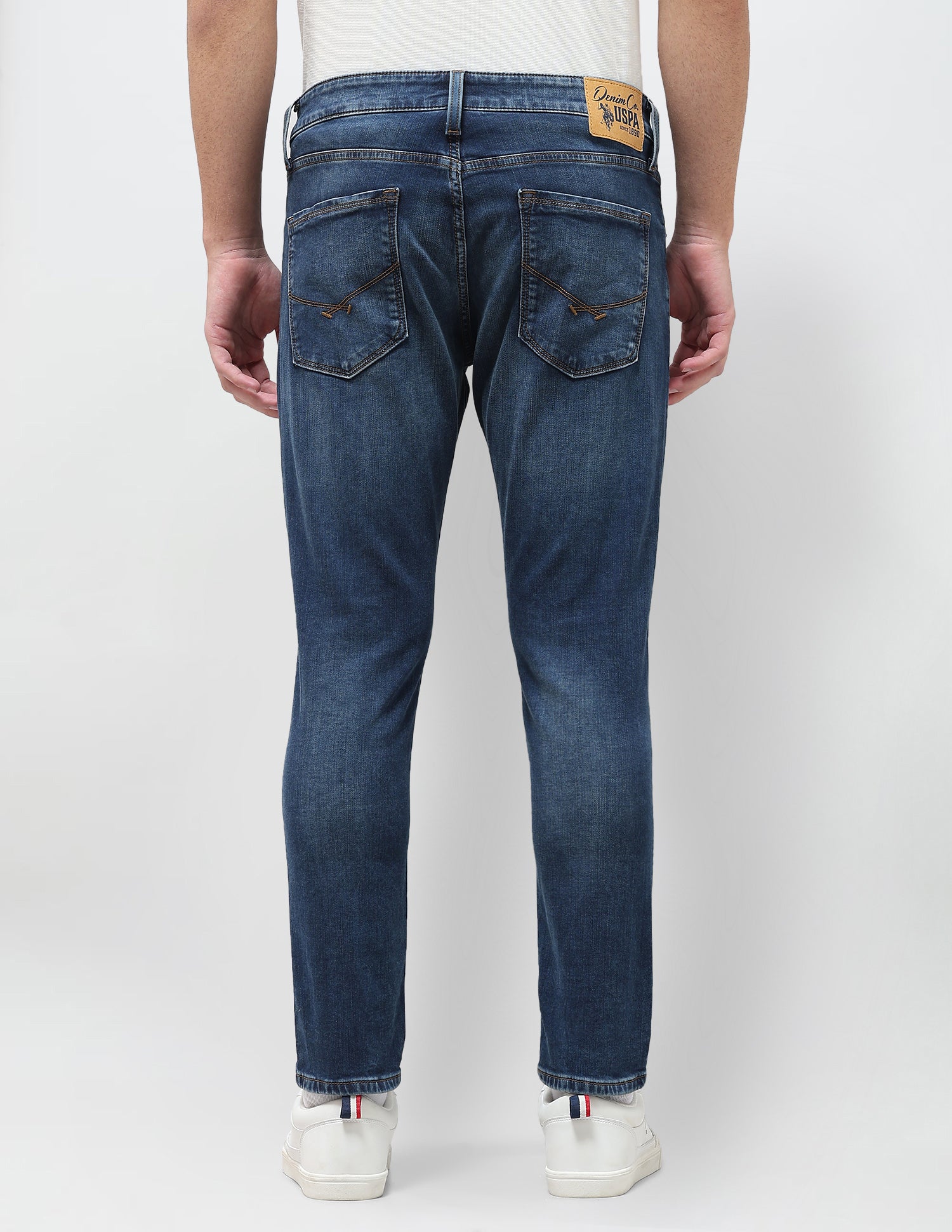 Henry Tapered Fit Blue Jeans Mid Blue - U.S. Polo Assn. India | Large