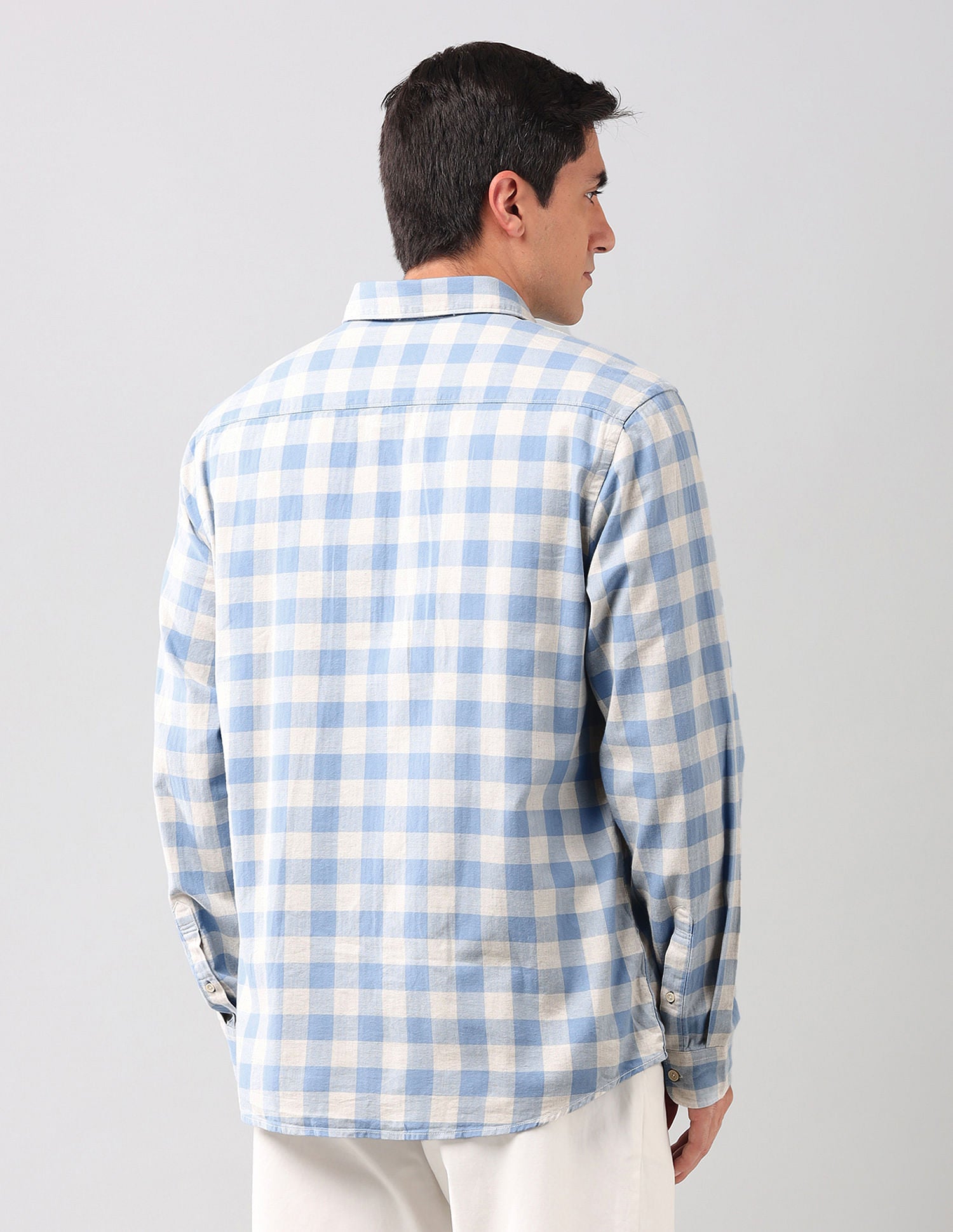 Buffalo Checked Herringbone Shirt Blue - U.S. POLO ASSN. | Large