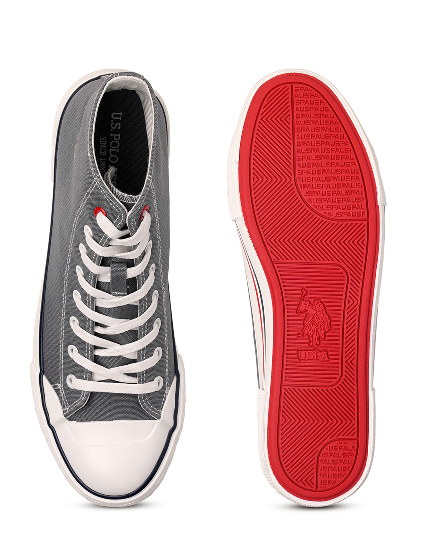 Men Vlair Grey Classics Sneakers Grey - U.S. POLO ASSN. | Large