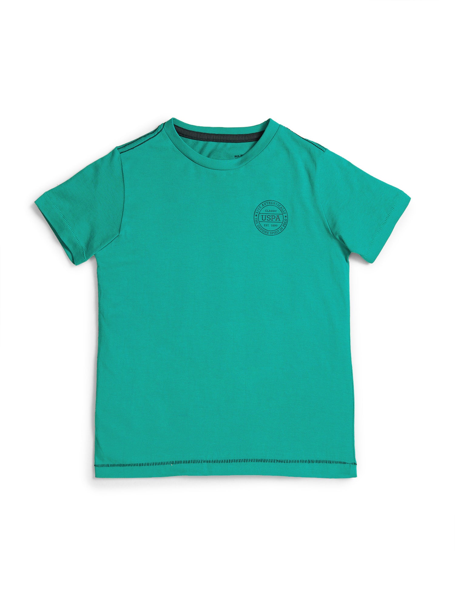Ribbed Neck Cotton IKEA Lounge T-Shirt - Pack Of 1 Teal - U.S. POLO ASSN. | Large