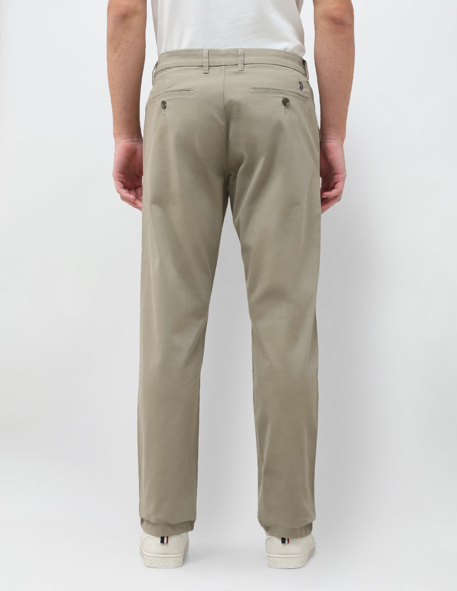 Twill Riley Straight Fit Trousers Light Olive - U.S. Polo Assn. India | Large