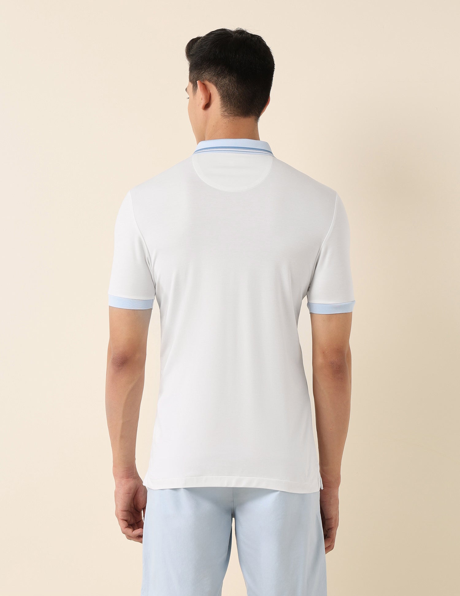 Solid Slim Fit Polo Shirt White - U.S. Polo Assn. India | Large