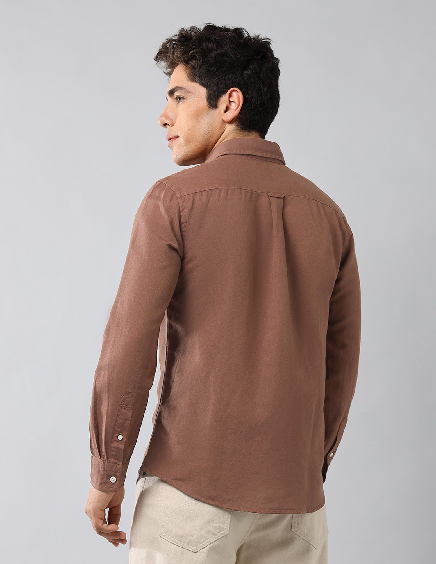 Solid Regular Fit Shirt Rust - U.S. Polo Assn. India | Large
