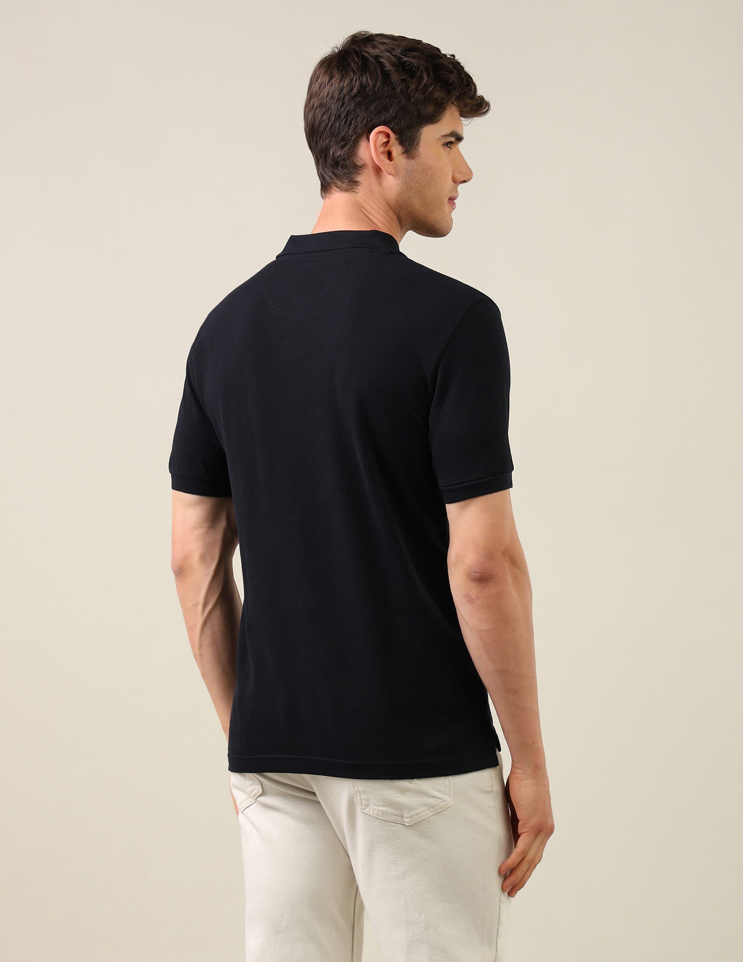 Brand Printed Slim Fit Polo Shirt Blue - U.S. Polo Assn. India | Large