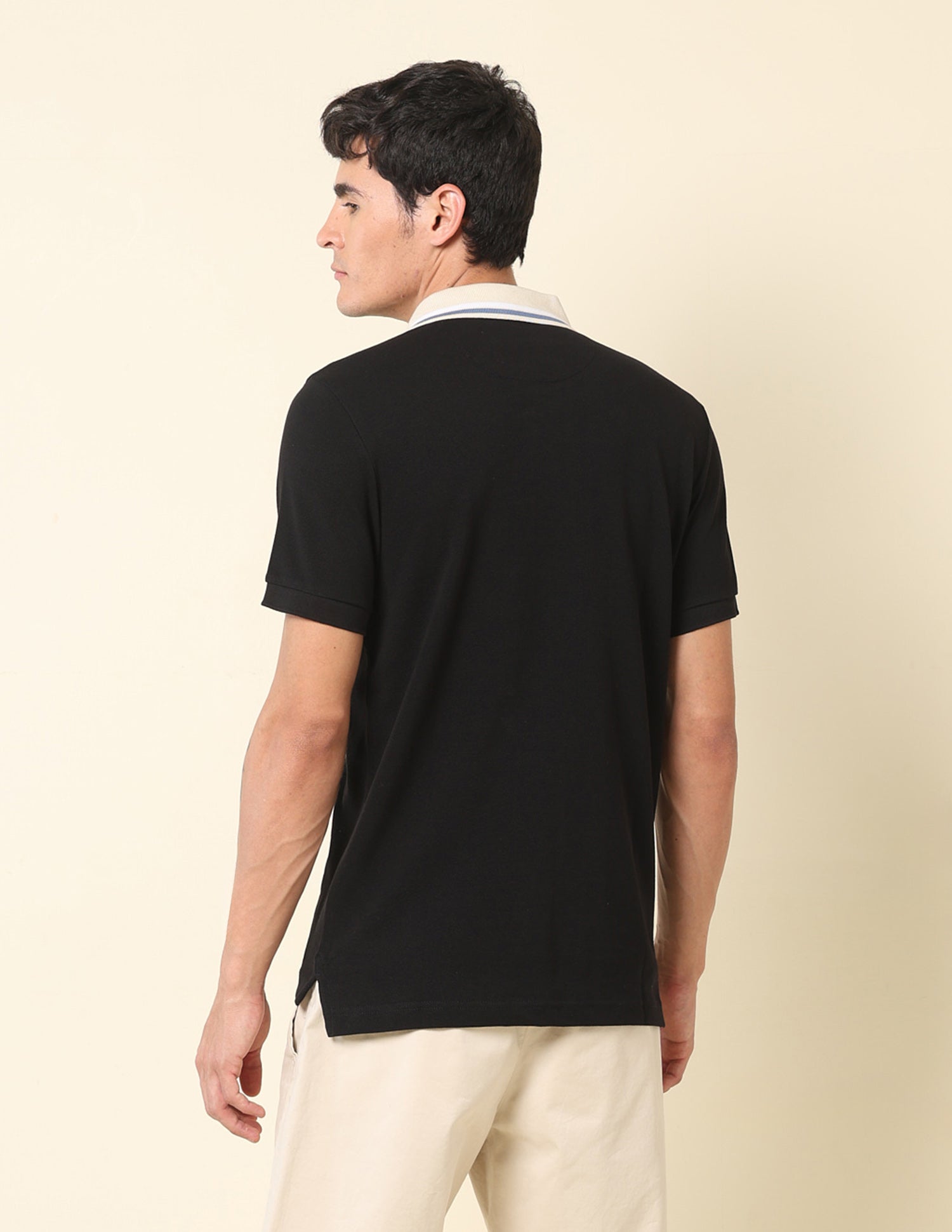 Pure Cotton Slim Fit Classic Polo Shirt Black - U.S. Polo Assn. India | Large