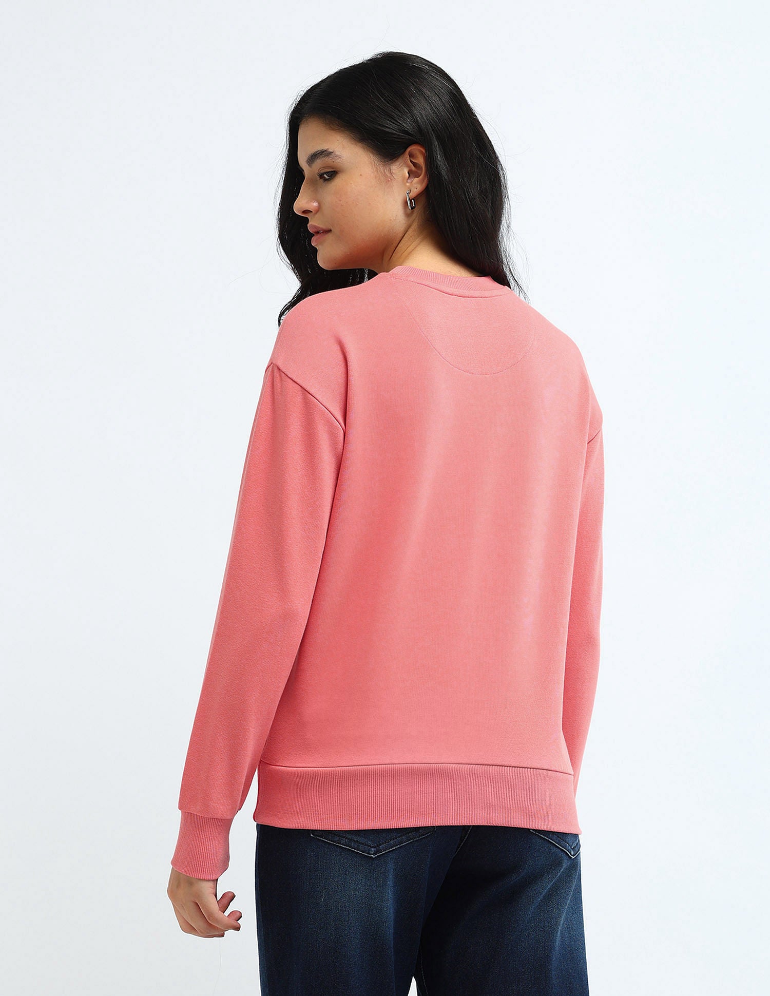 Drop Shoulder Brand Print Sweatshirt Coral - U.S. POLO ASSN. | Large