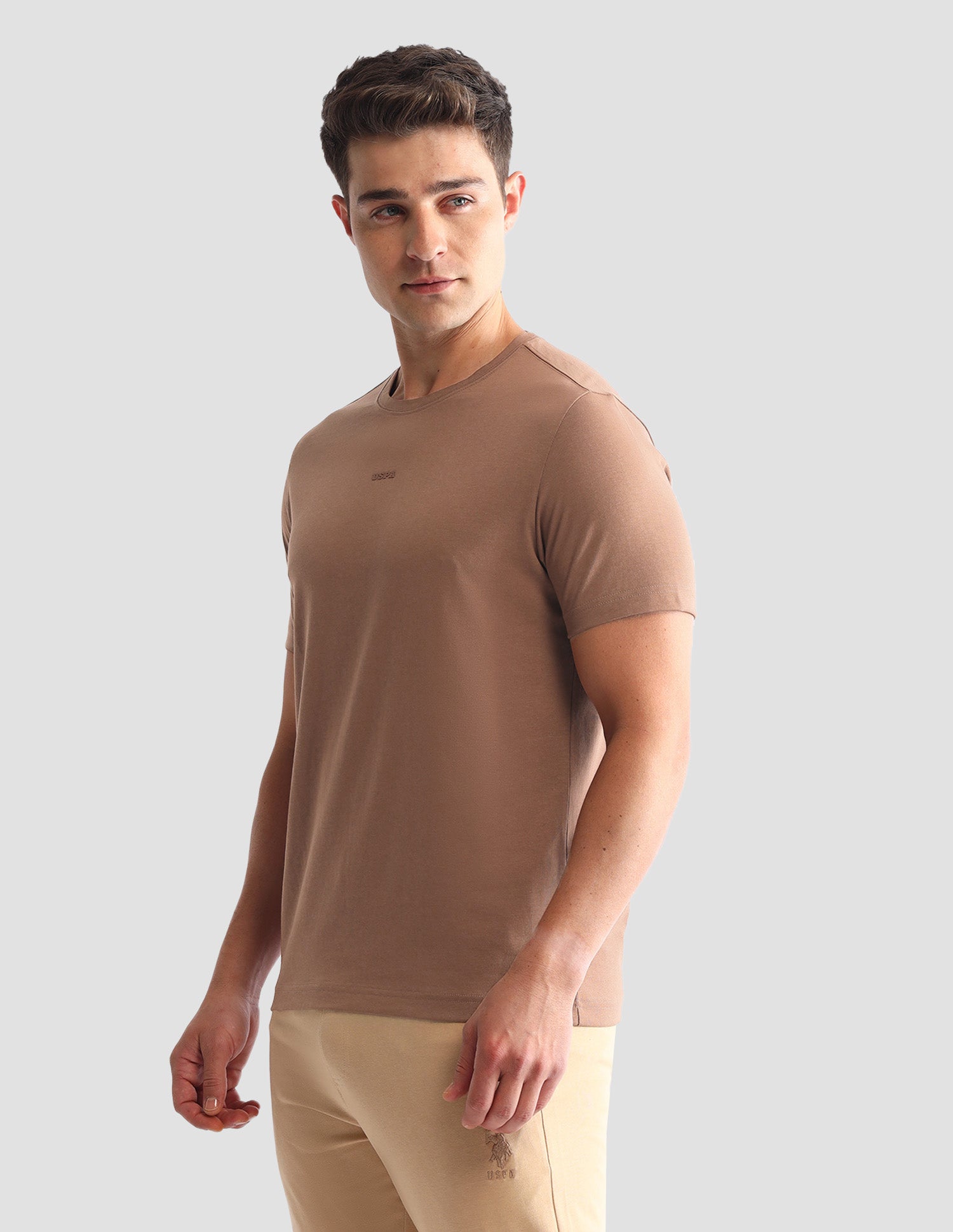 Round Neck Solid Loungewear T-Shirt Dill - U.S. POLO ASSN. | Large