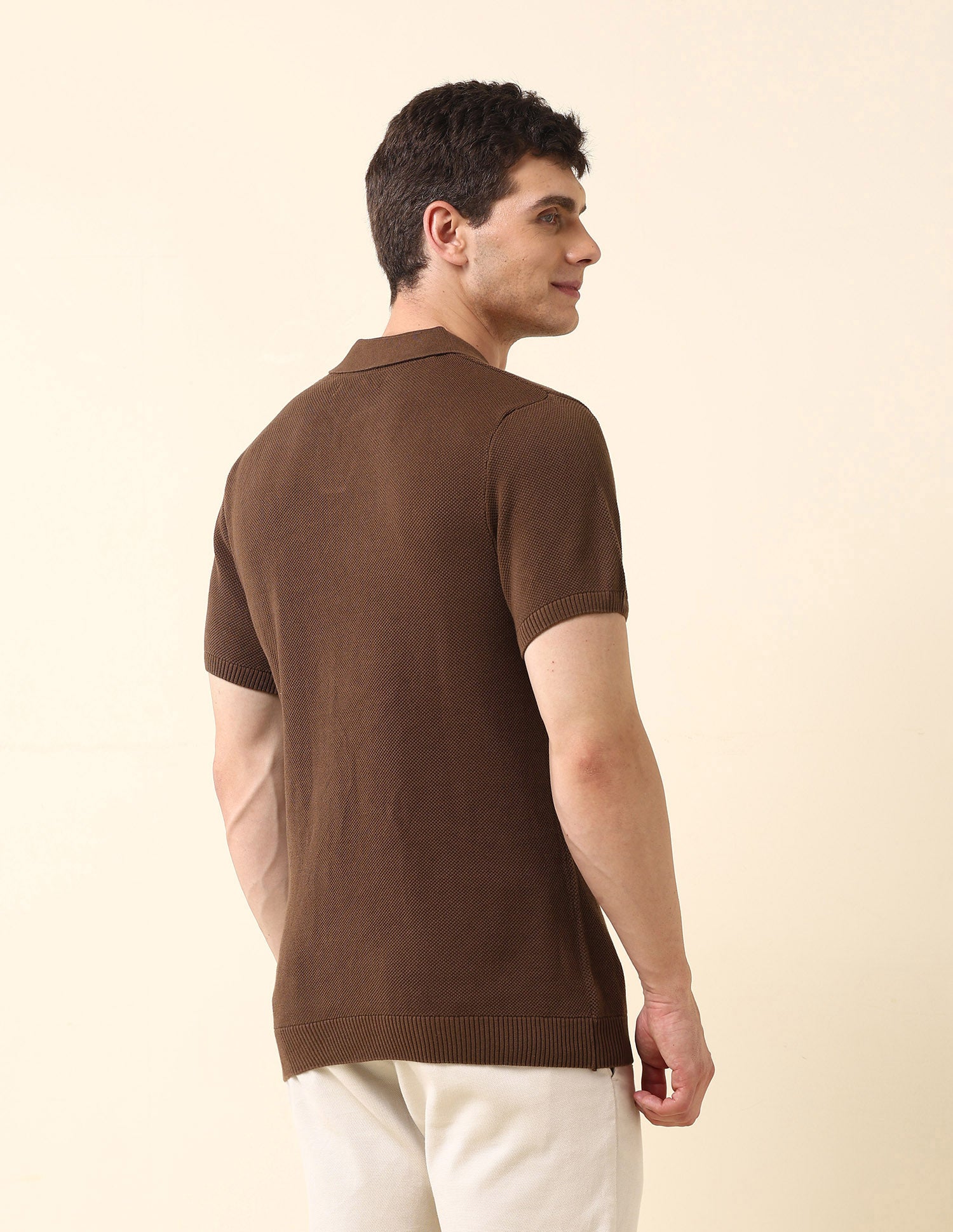 Slim Fit Monochrome Polo Shirt Brown - U.S. Polo Assn. India | Large
