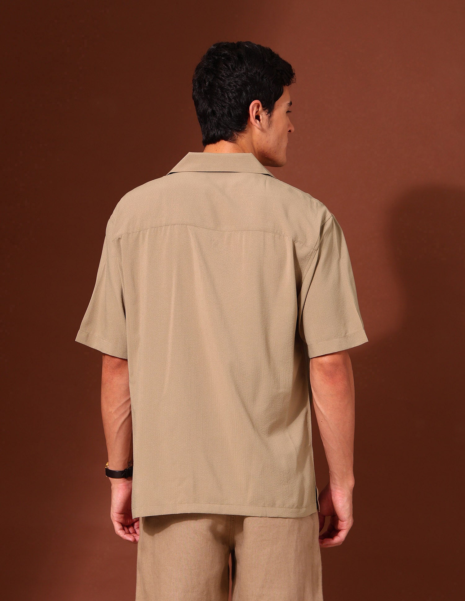 Tailored Fit Poplin Shirt Brown - U.S. POLO ASSN. | Large