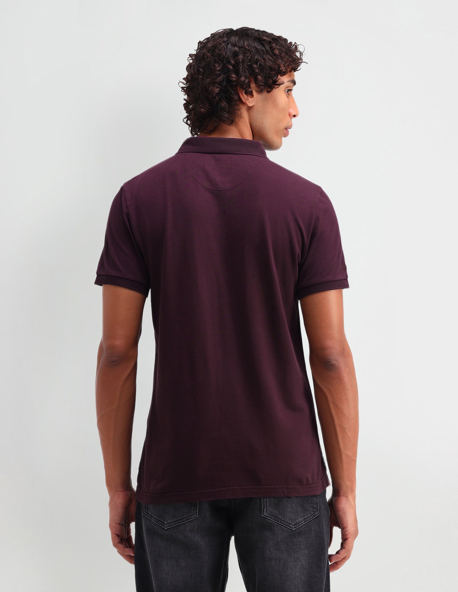 Solid Cotton Muscle Fit Polo Shirt Maroon - U.S. POLO ASSN. | Large