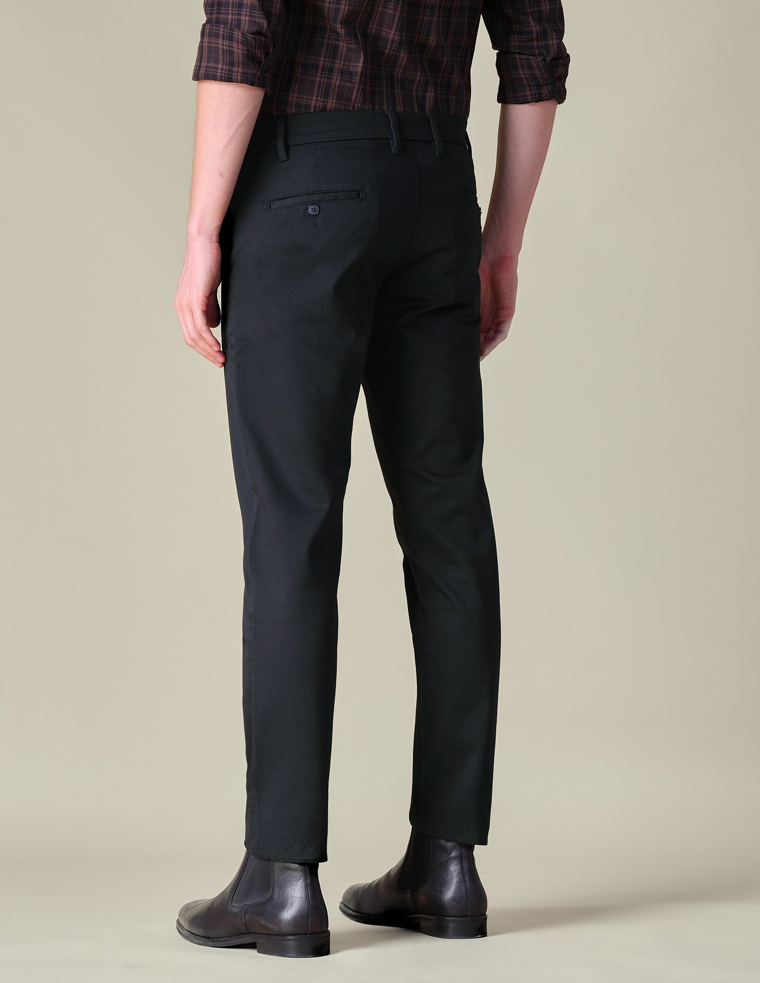 Denver Slim Fit Textured Trousers Black - U.S. POLO ASSN. | Large