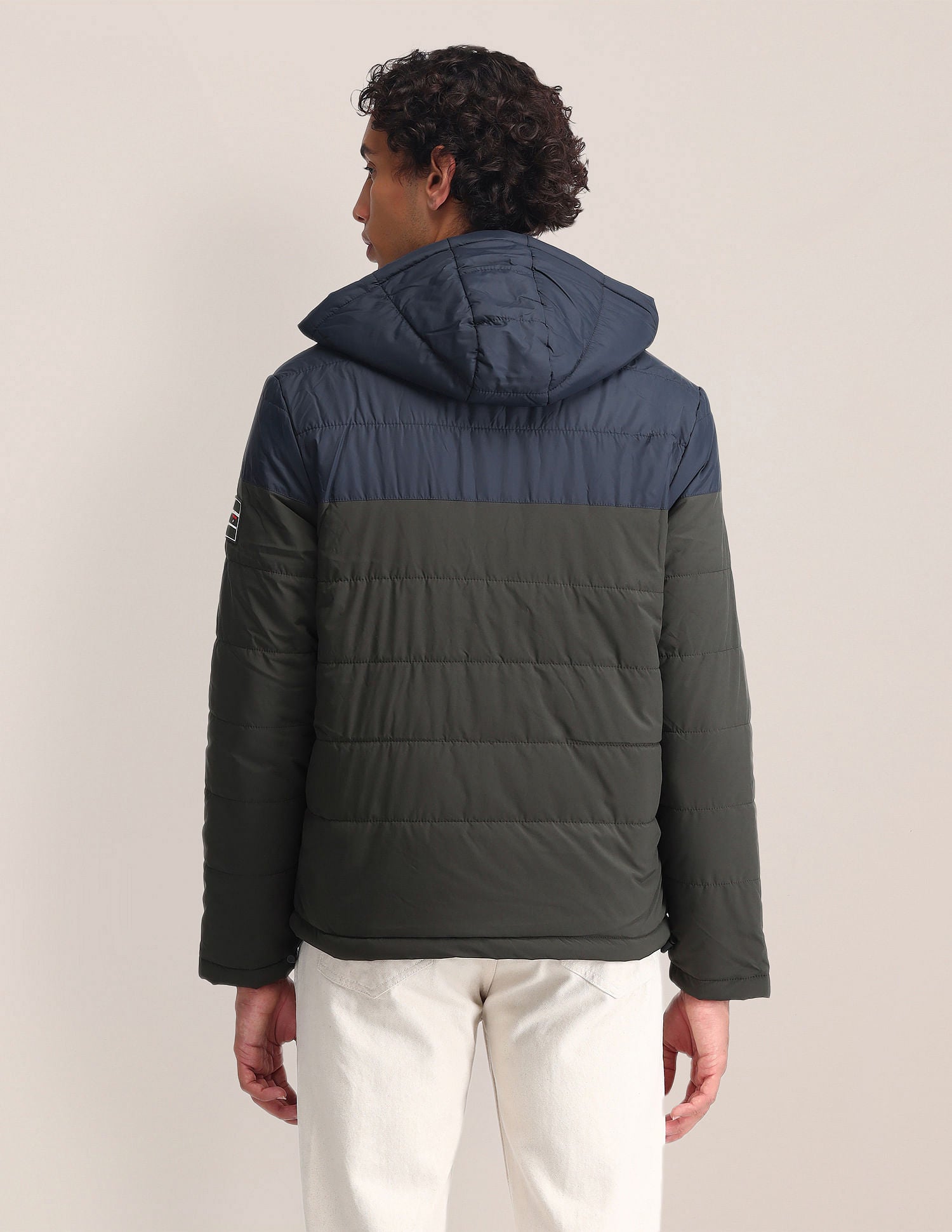 Regular Fit Colourblocked Padded Jacket Navy - U.S. Polo Assn. India | Large