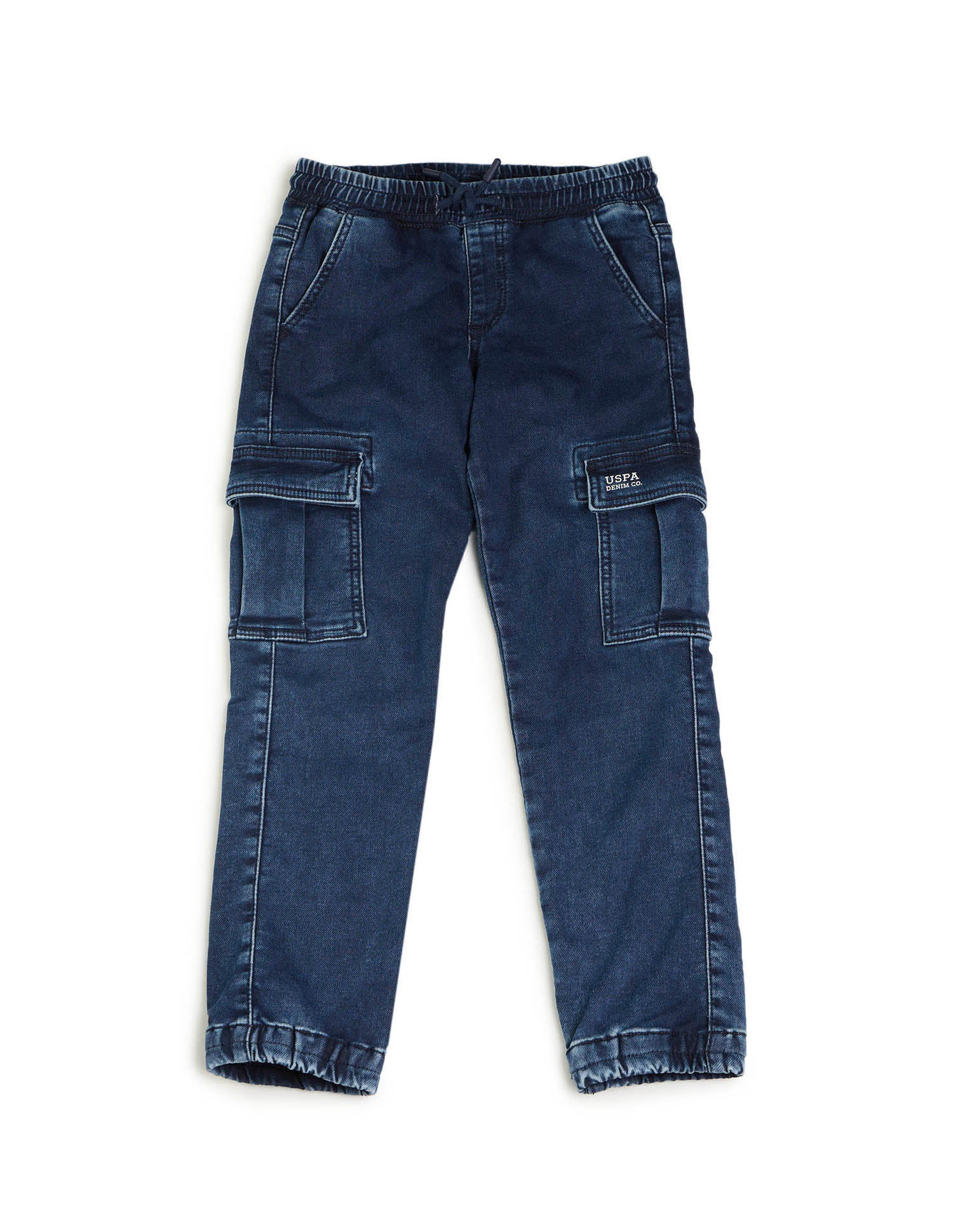 Boys Mid Rise Jogger Jeans Dark Blue - U.S. POLO ASSN. | Large