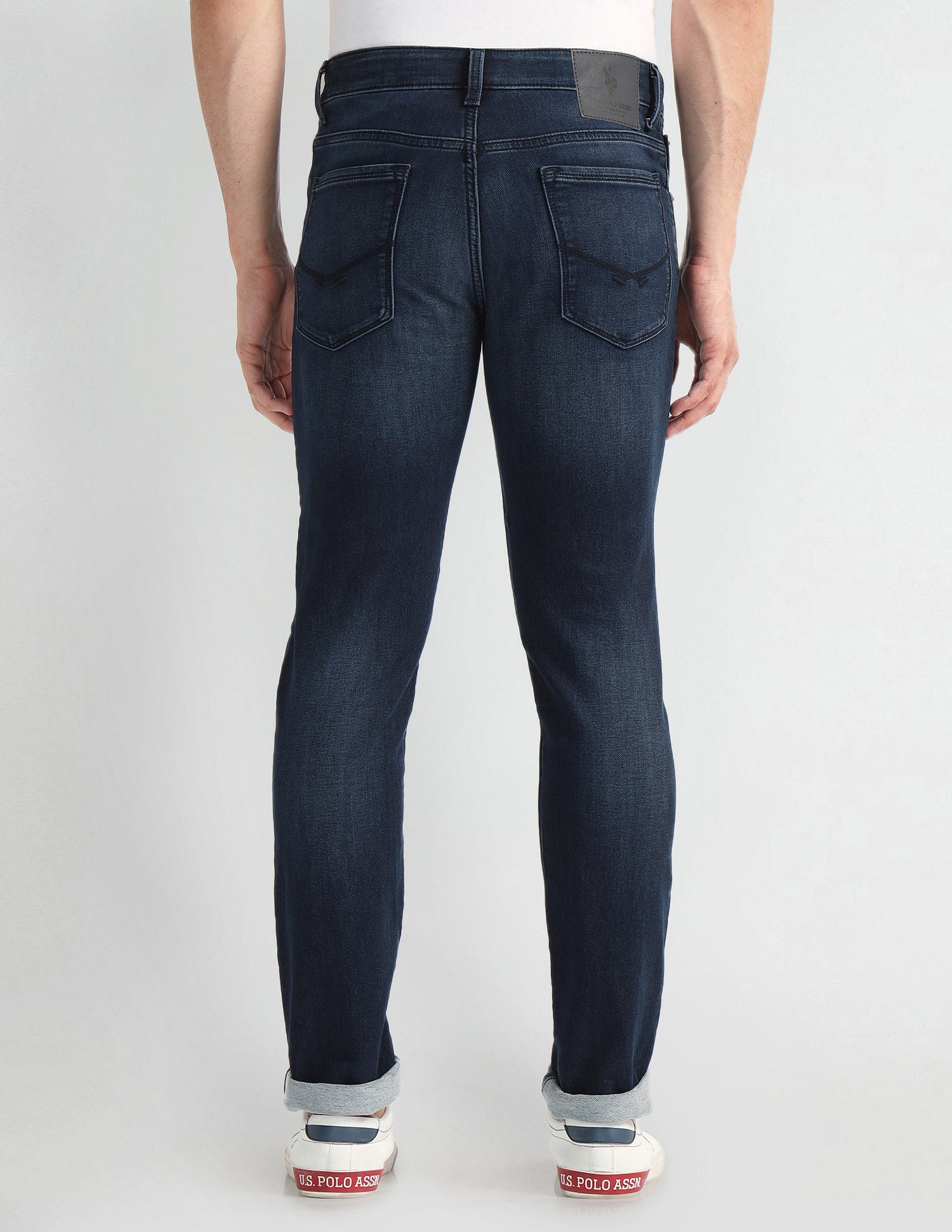 Brandon Slim Tapered Fit Blue Jeans Blue - U.S. Polo Assn. India | Large