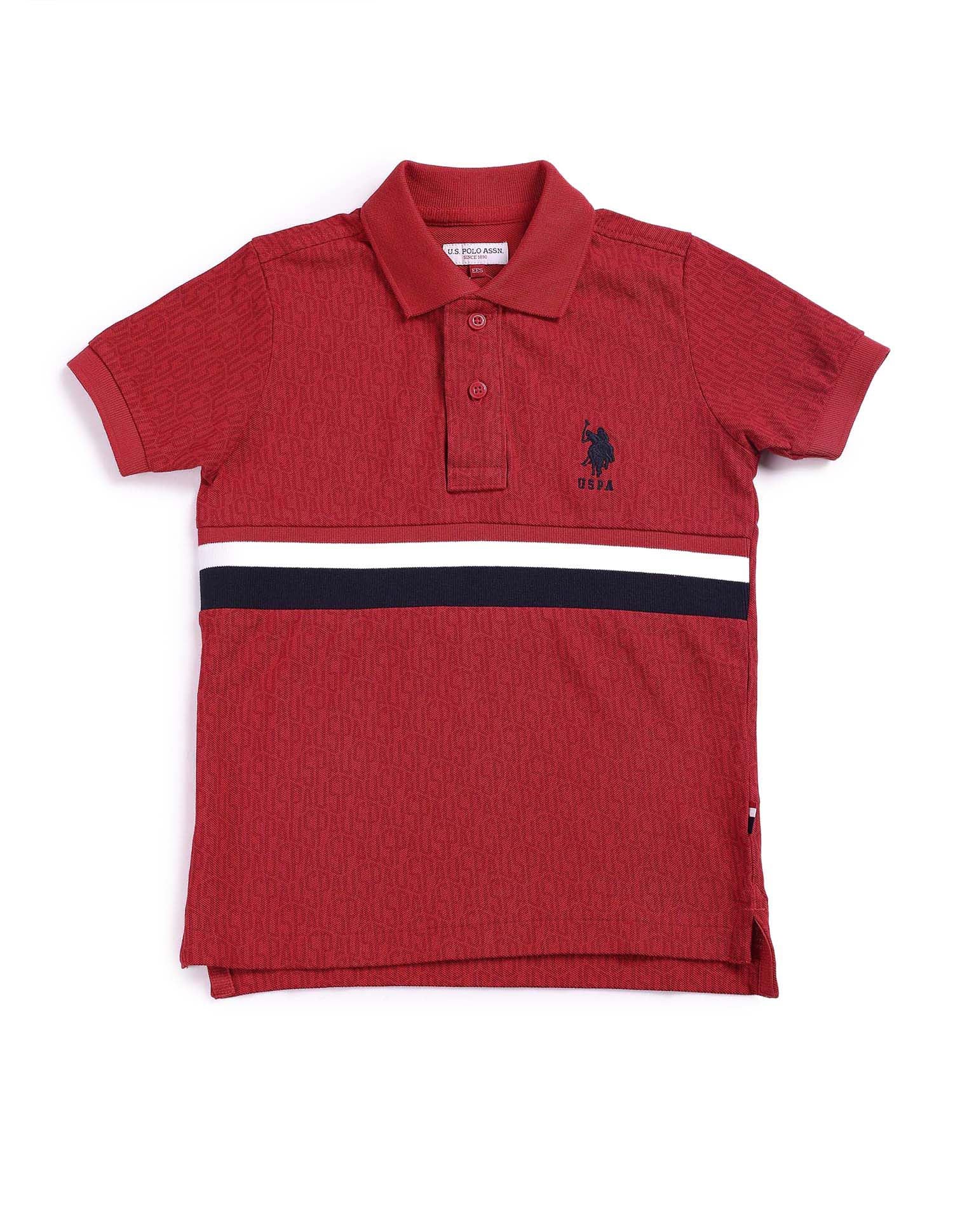 Regular fit Striped Polo Shirt Red - U.S. Polo Assn. India | Large