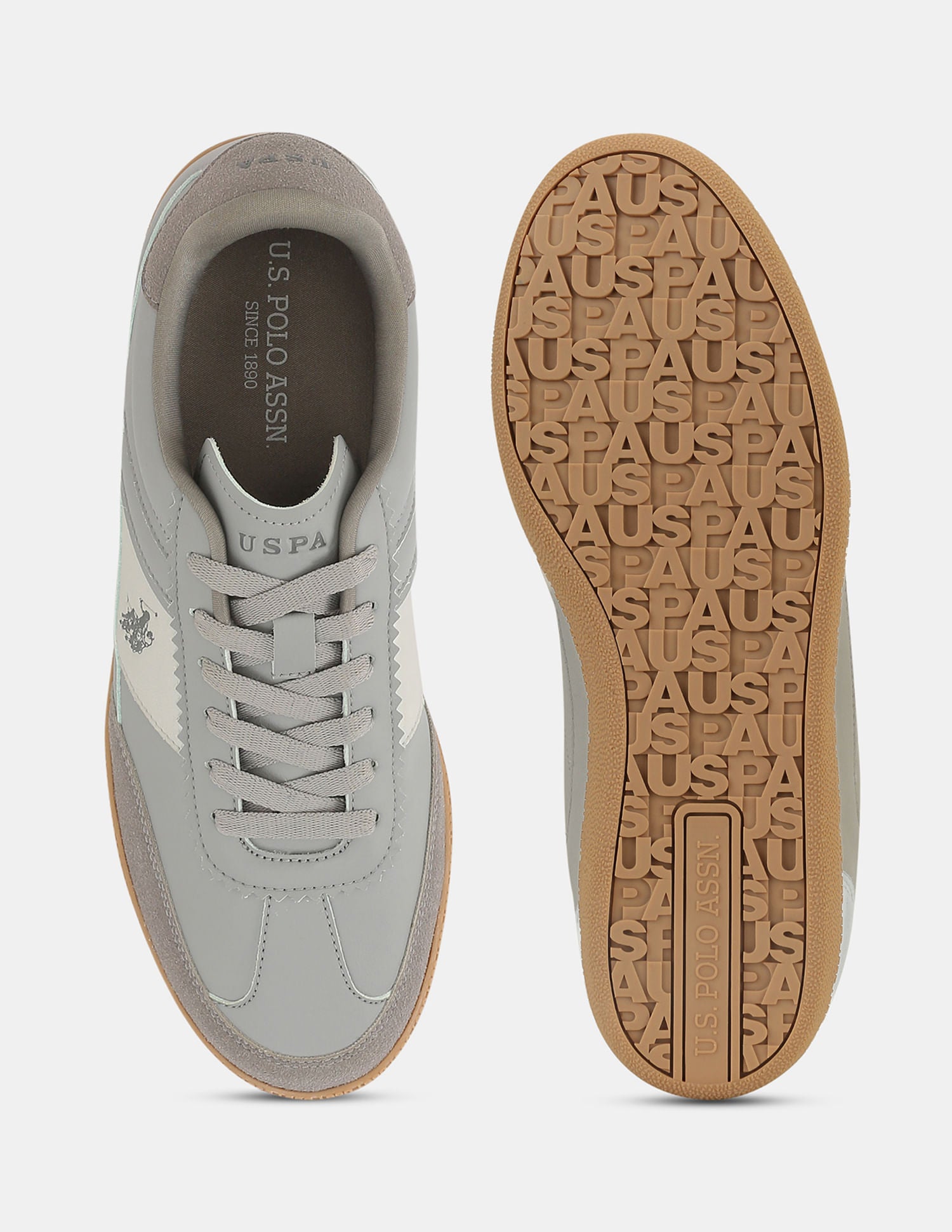 Men Gaffer Colourblocked Sneakers Grey - U.S. POLO ASSN. | Large