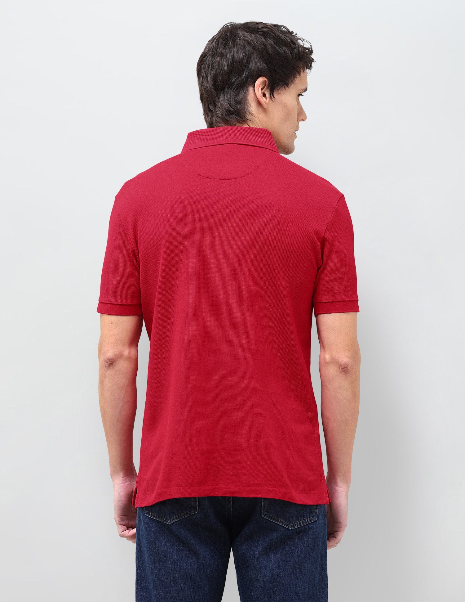 Solid Slim Fit Polo Shirt Red - U.S. Polo Assn. India | Large