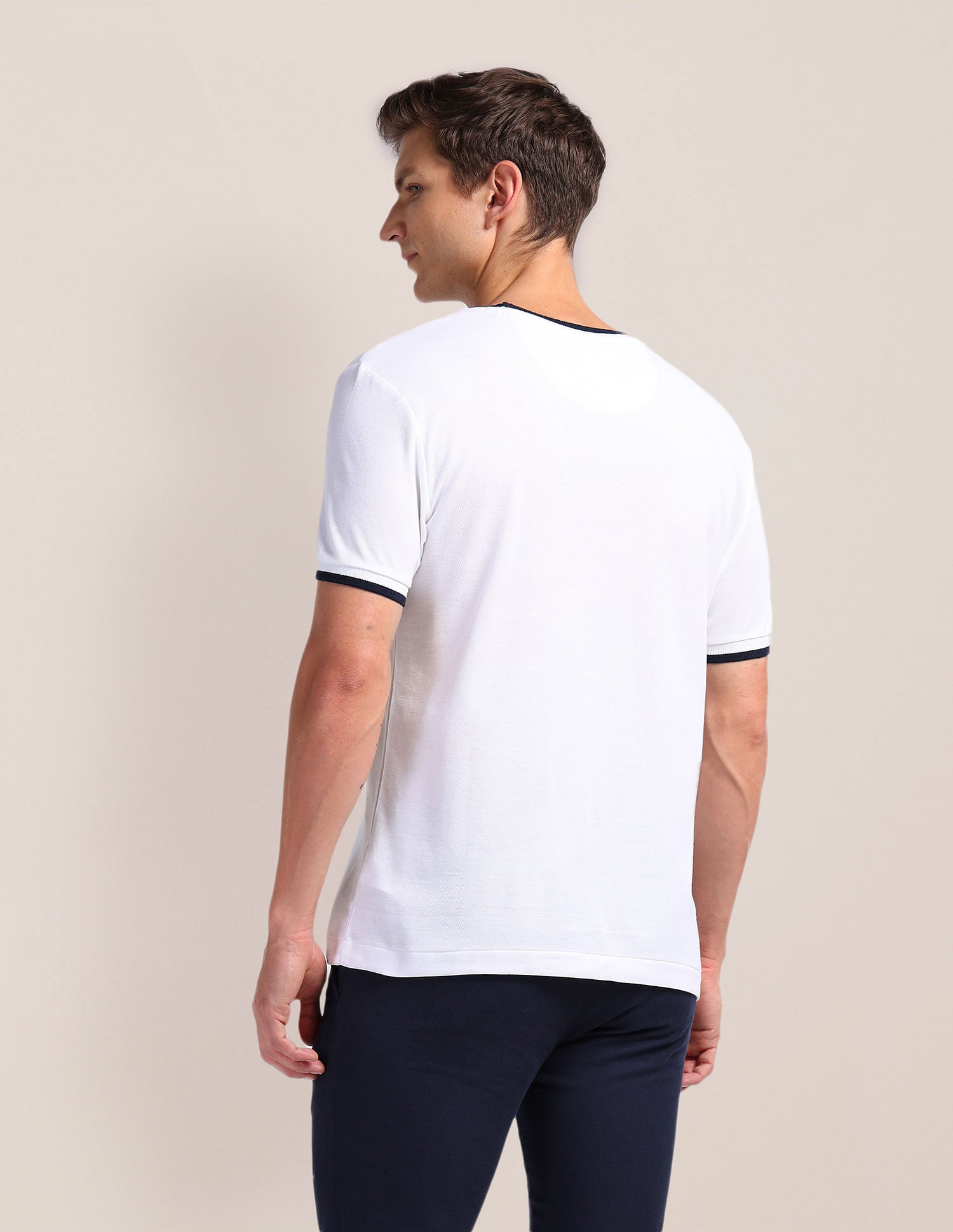 Solid Pure Cotton T-Shirt White - U.S. Polo Assn. India | Large