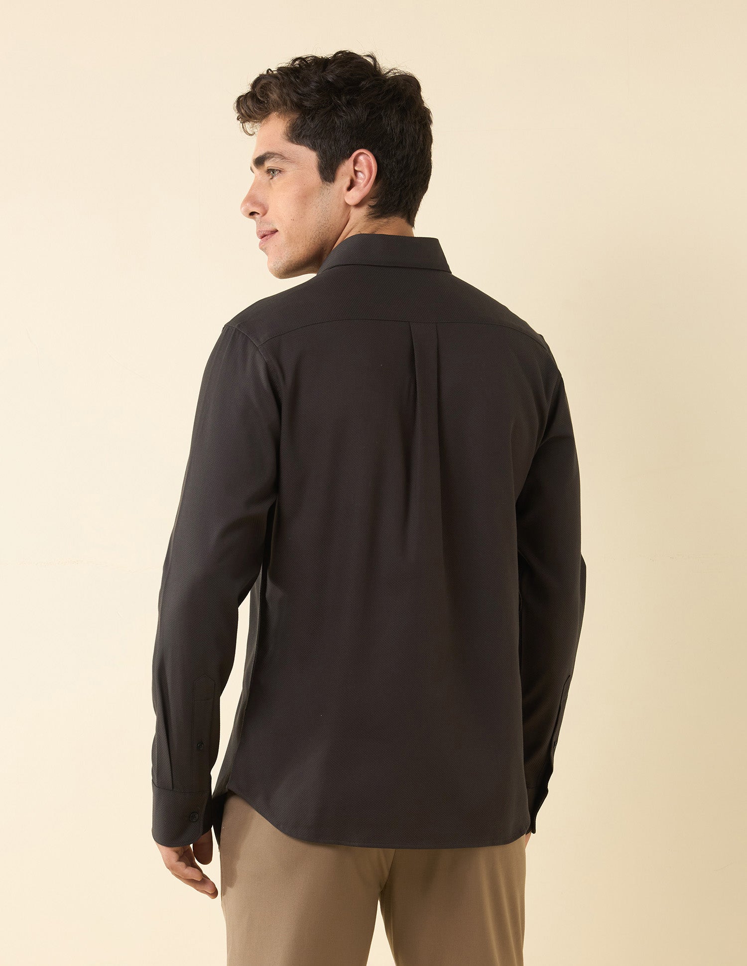 Textured Tailored Fit Shirt Choco - U.S. Polo Assn. India | Large