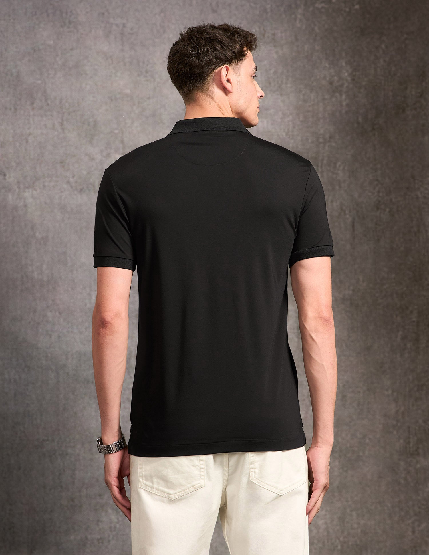 Brand Embossed Black & Gold Polo Shirt Black - U.S. POLO ASSN. | Large