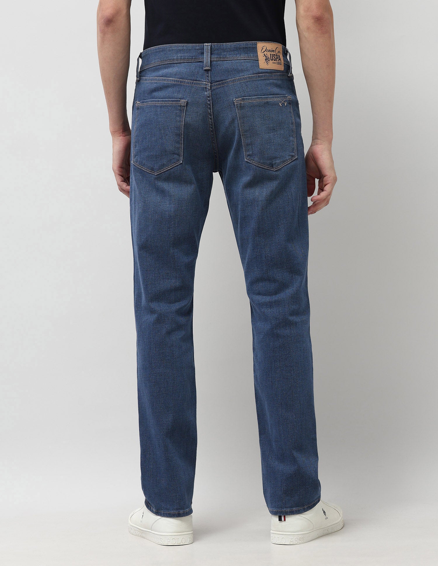 Harold Slim Straight Fit Blue Jeans Blue - U.S. POLO ASSN. | Large