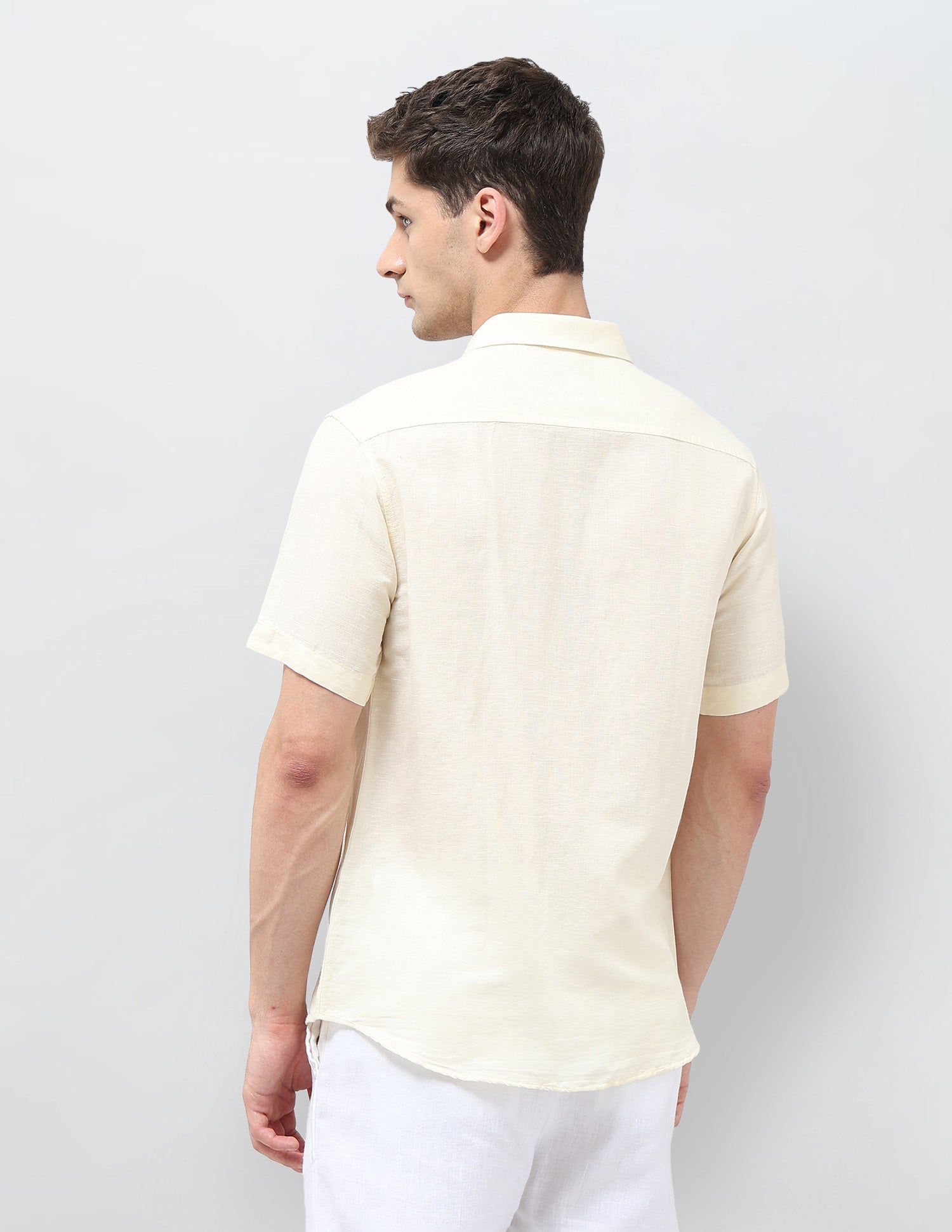 Heathered Tailored Fit Shirt Light Yellow - U.S. POLO ASSN. | Large