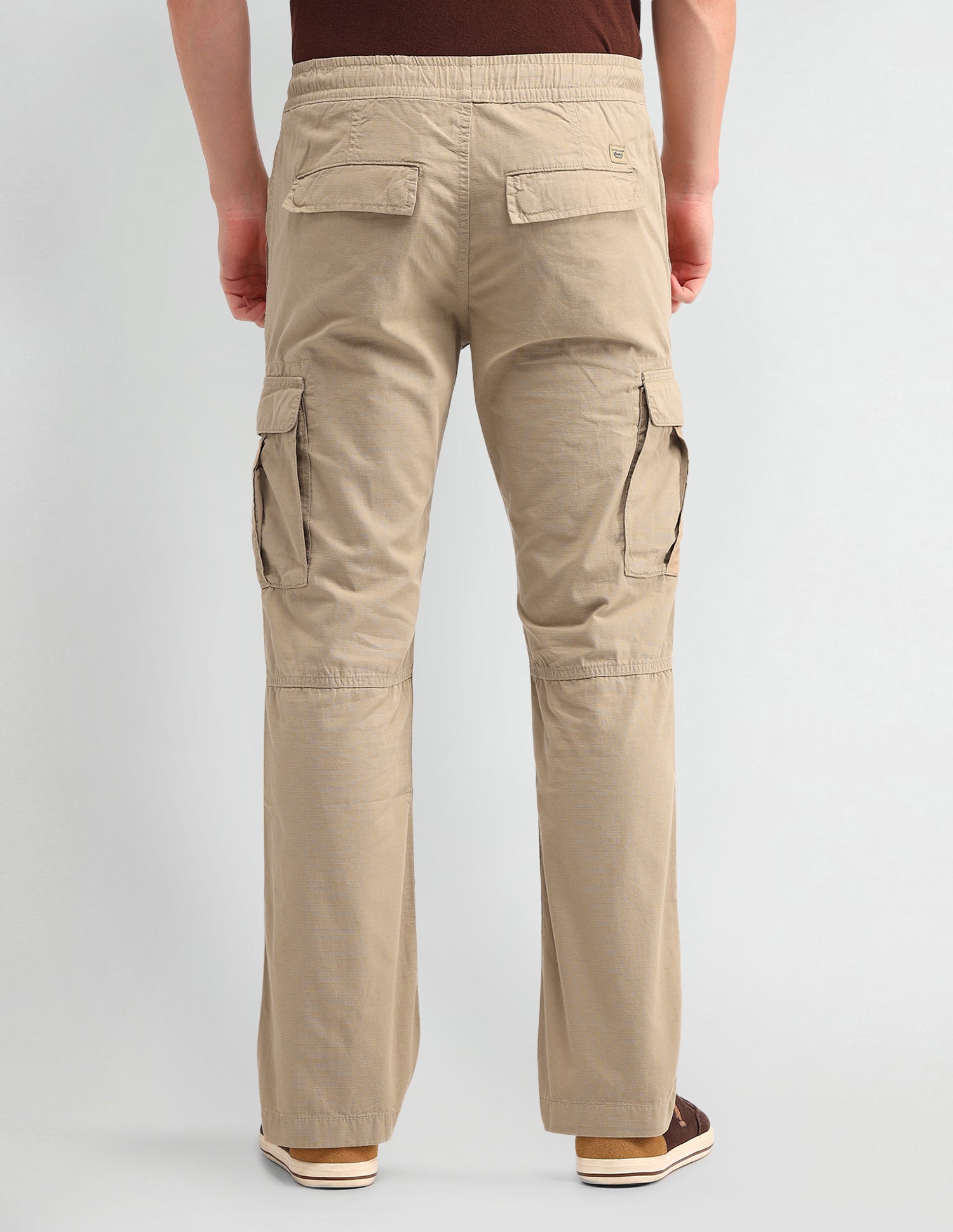 Straight Solid Trousers Stone - U.S. POLO ASSN. | Large