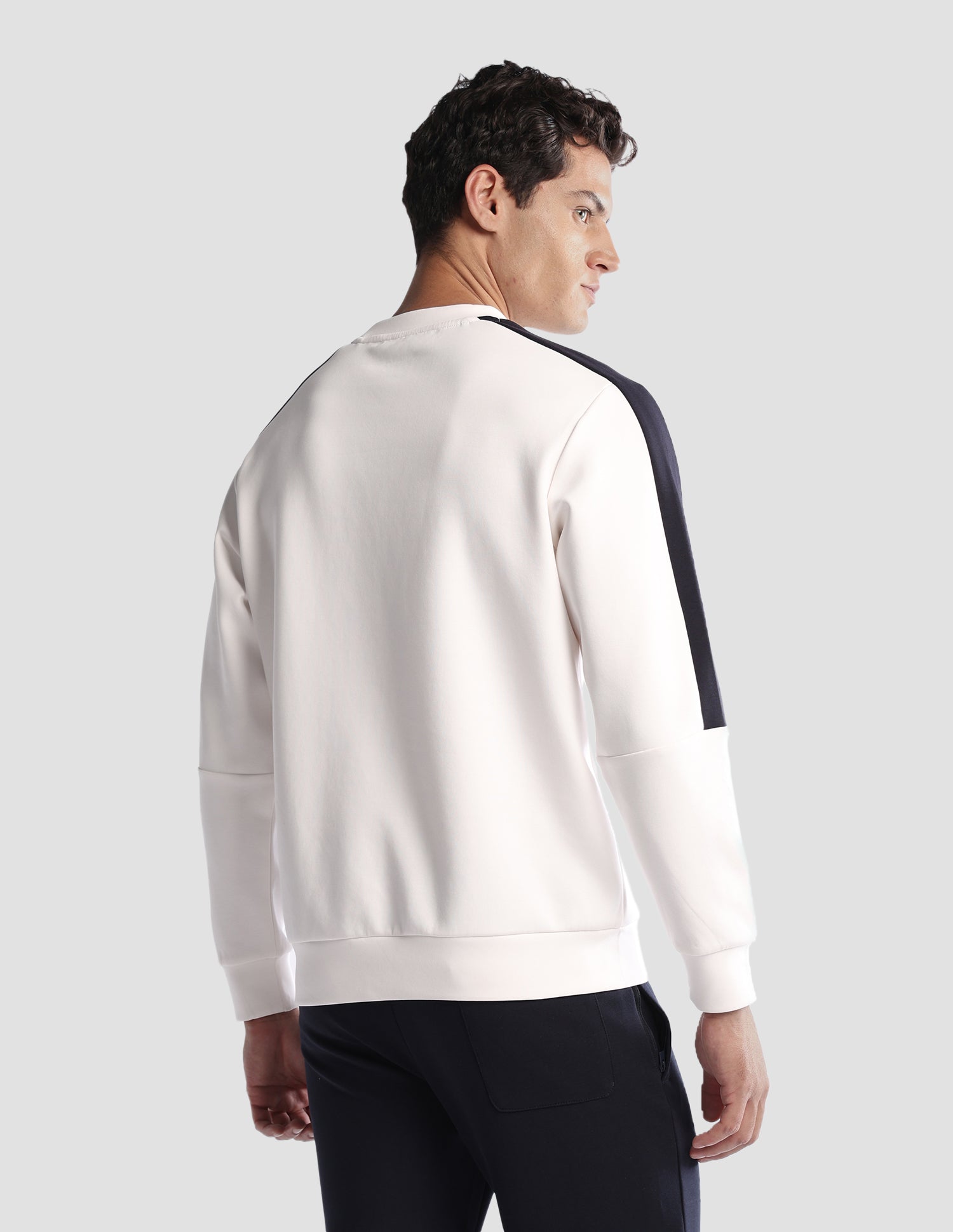 Brand Printed Regular Fit Active Sweatshirt Off White - U.S. Polo Assn. India | Large