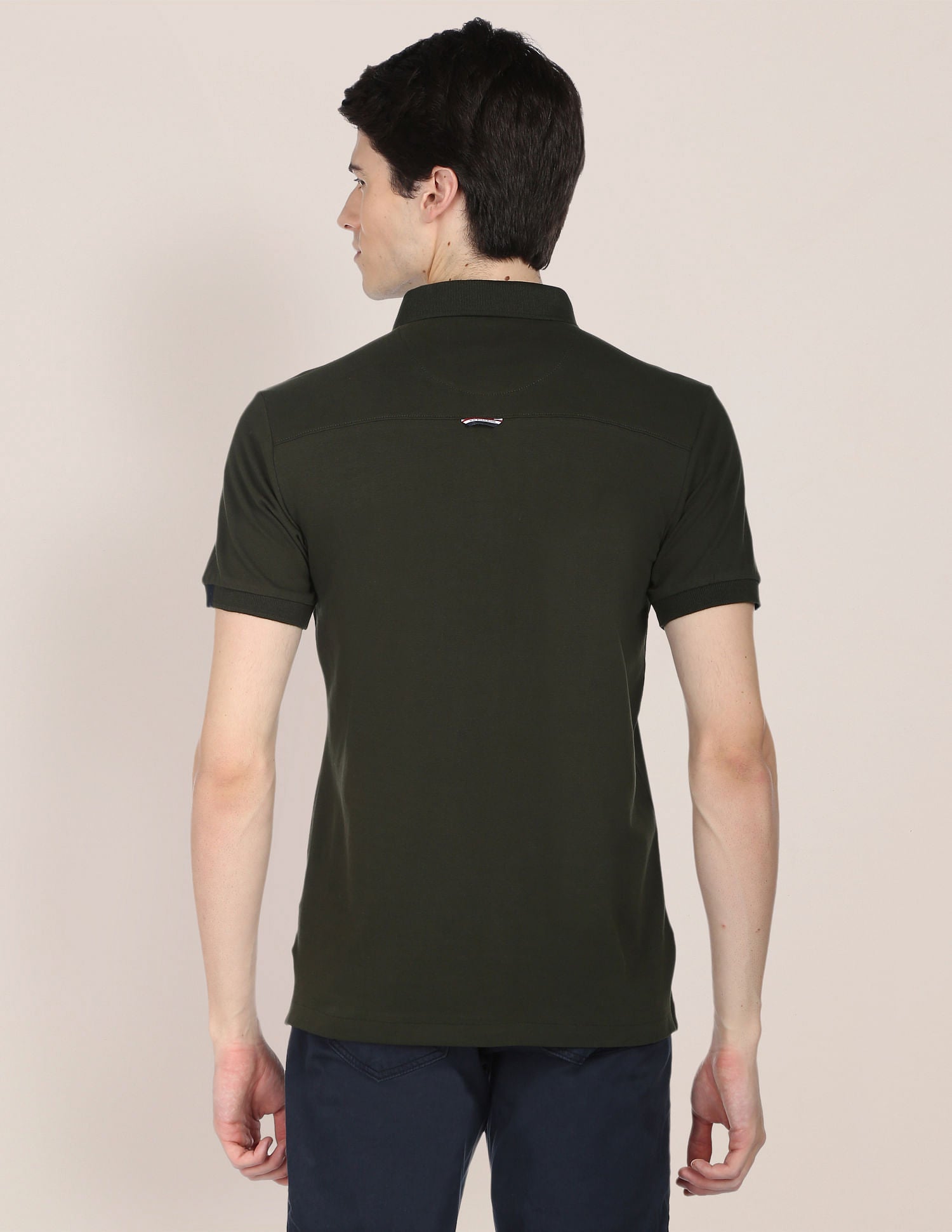 Signature Detail Stretch Polo Shirt Dark Olive - U.S. POLO ASSN. | Large