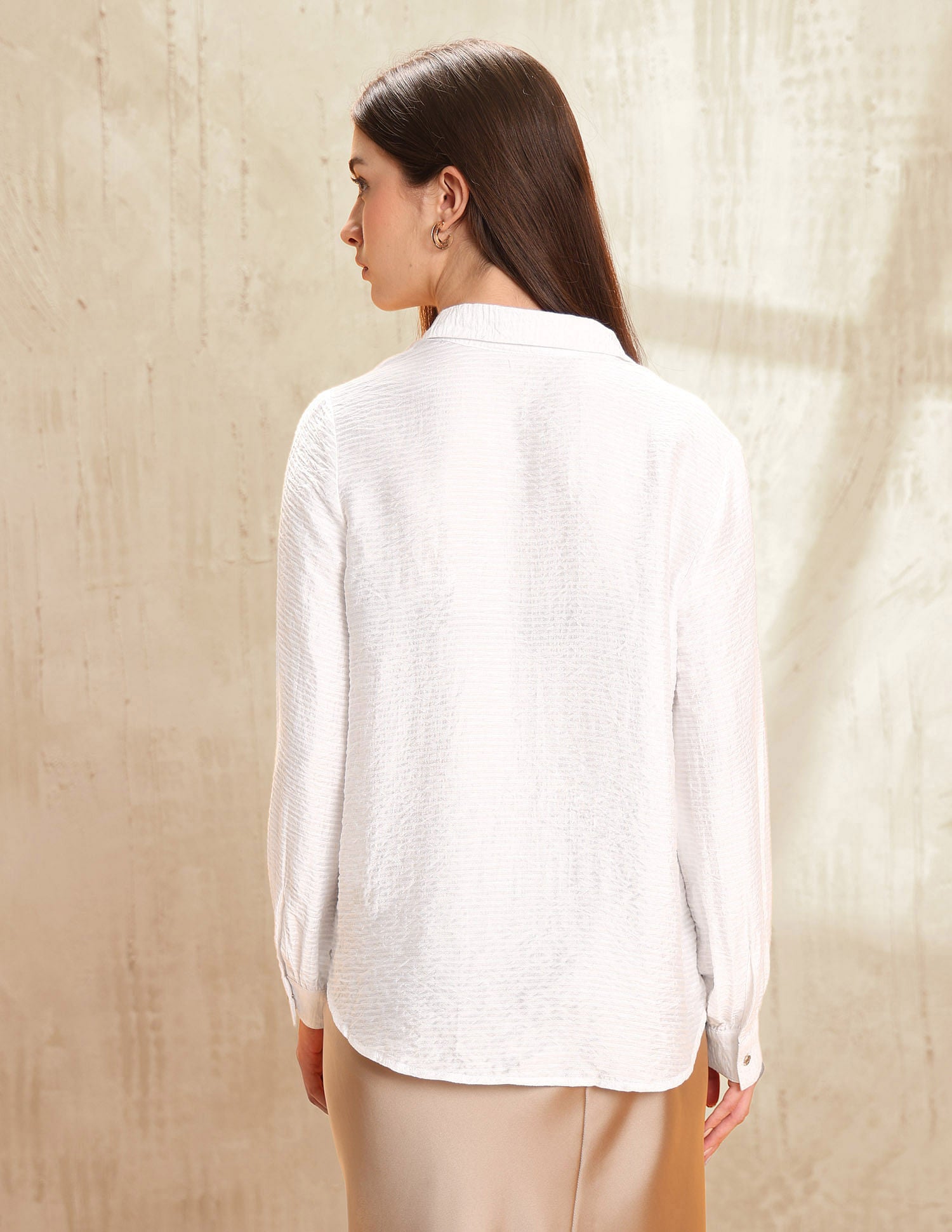 Relaxed Fit Textured Shirt White - U.S. POLO ASSN. | Large