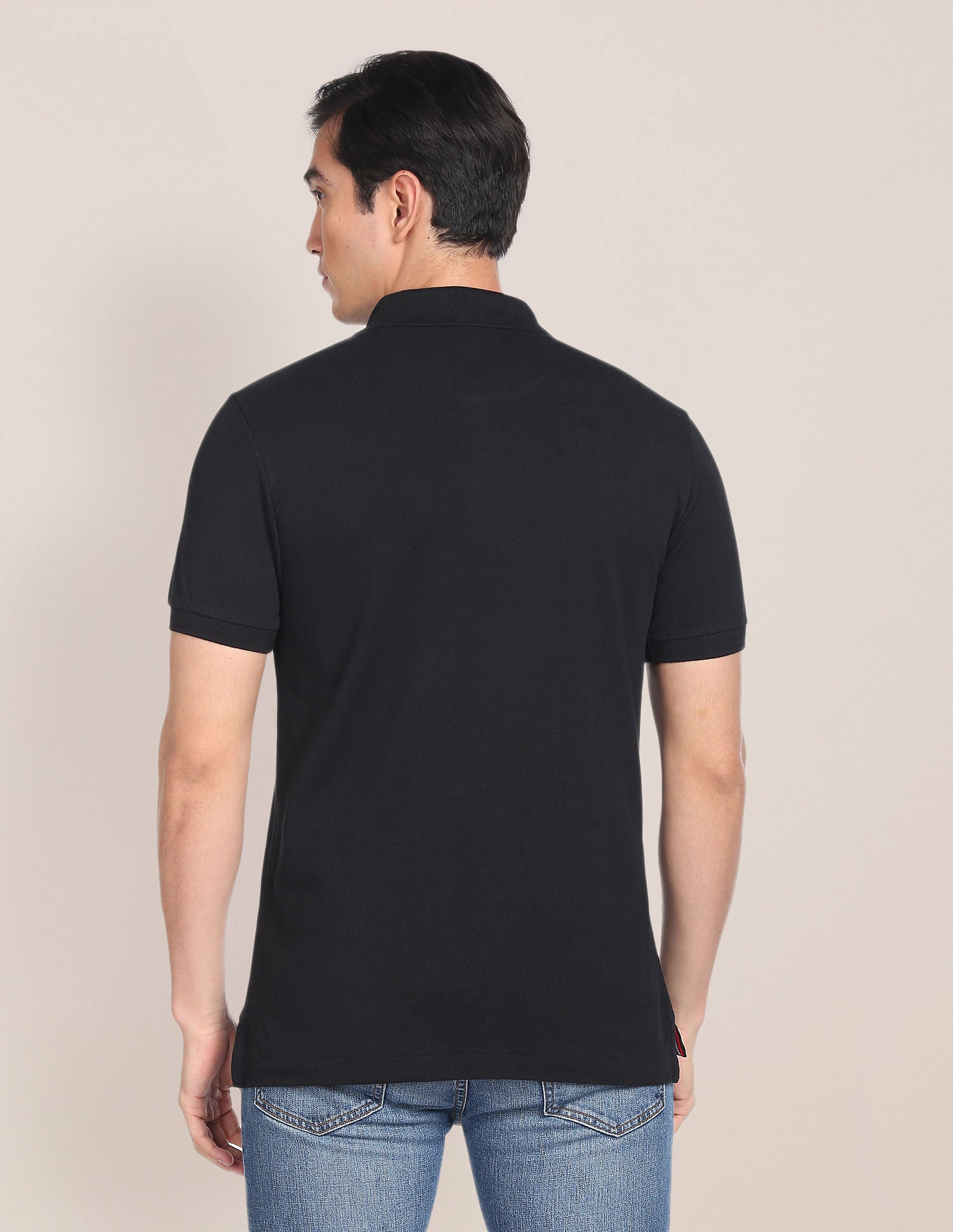 Cotton Mascot Polo Shirt Black - U.S. Polo Assn. India | Large
