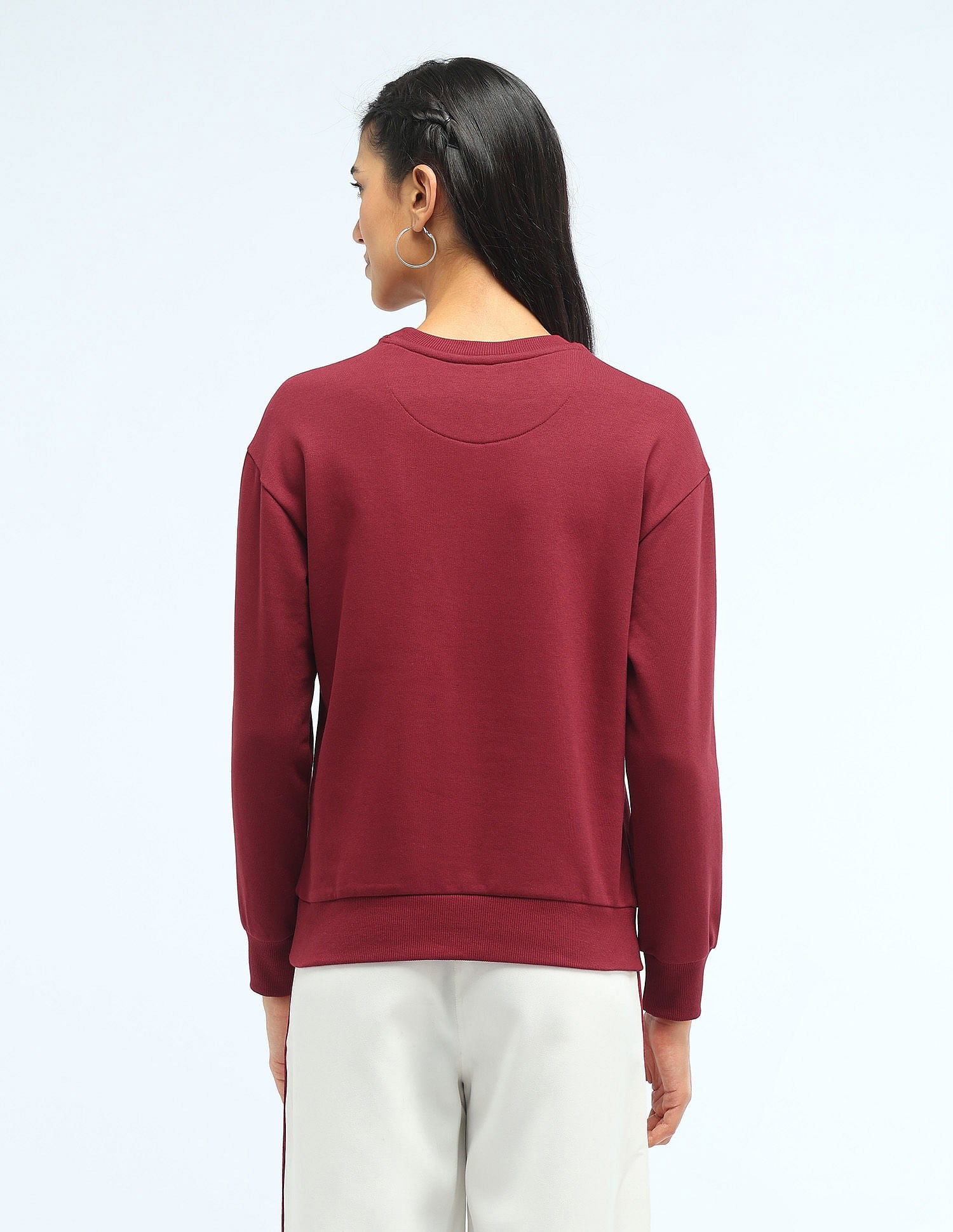 Brand Printed Regular Fit Sweatshirt Maroon - U.S. POLO ASSN. | Large