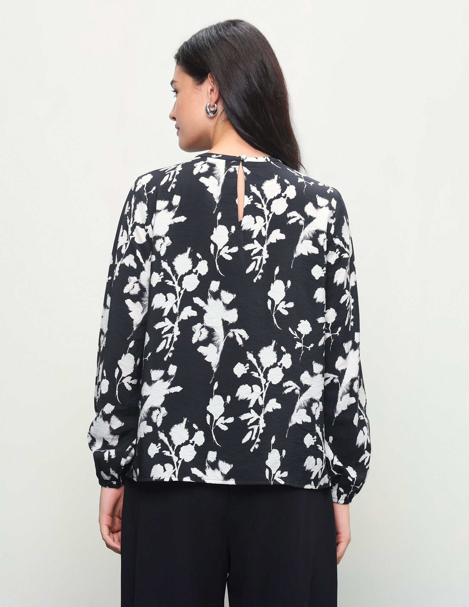 Floral Printed Regular Fit Top Black - U.S. Polo Assn. India | Large