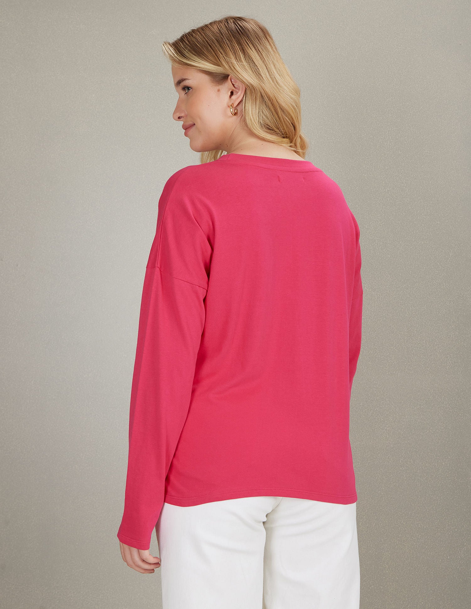 Long Sleeve Brand Print T-Shirt Pink - U.S. POLO ASSN. | Large