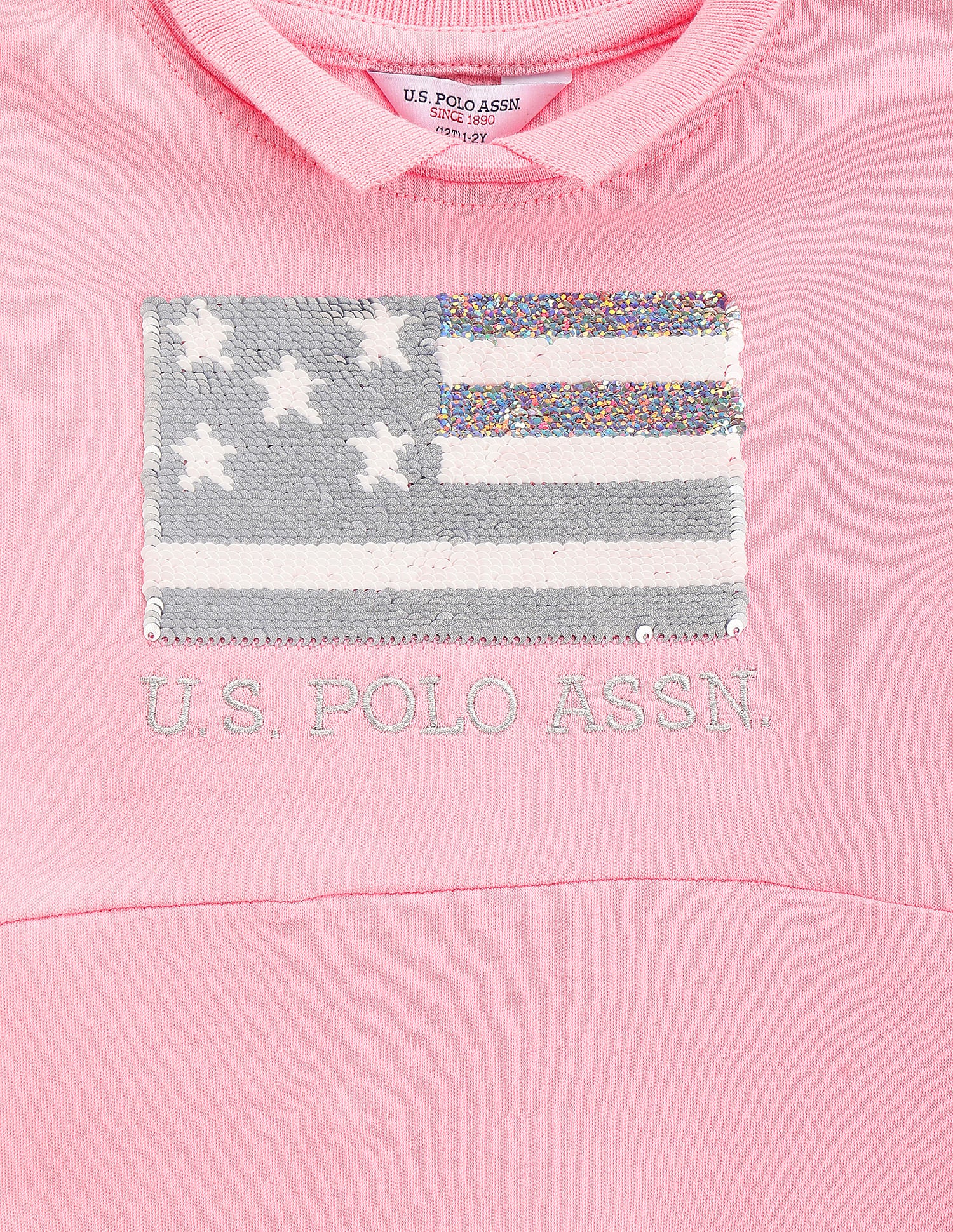 Girls Flip Sequin Flag Dress Pink - U.S. POLO ASSN. | Large
