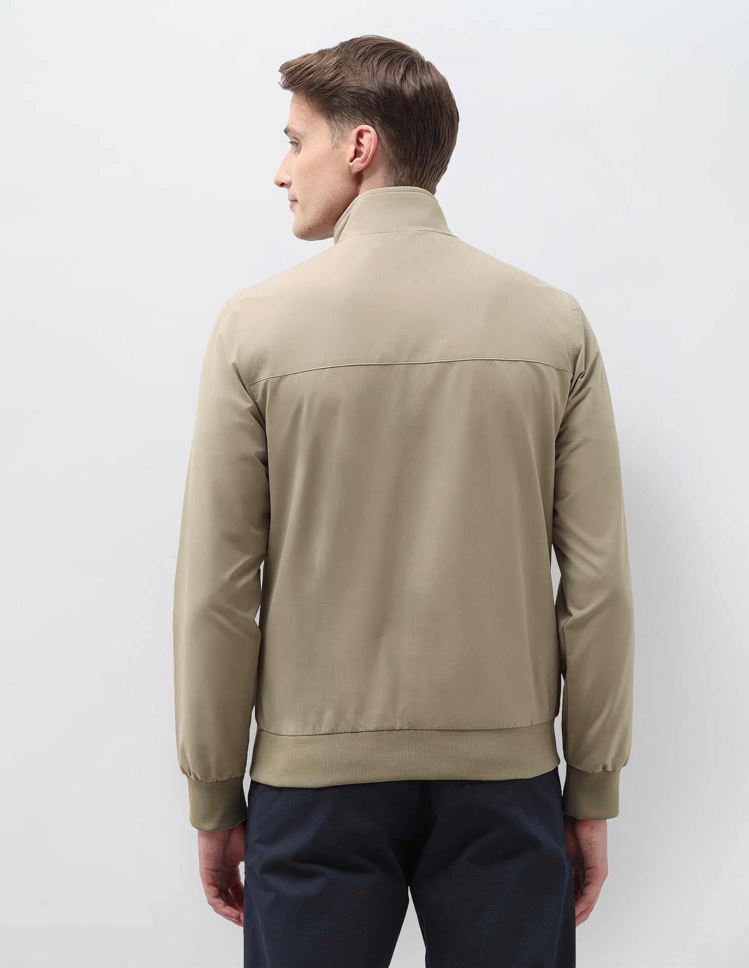 Regular Fit Solid Casual Jacket Khaki - U.S. Polo Assn. India | Large