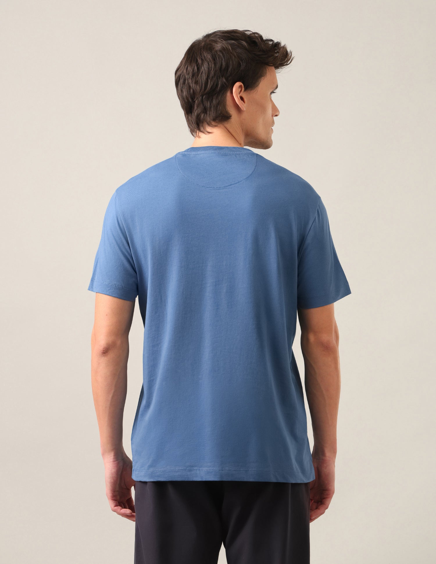 Typographic Brand Printed Regular Fit T-Shirt Dark Blue - U.S. Polo Assn. India | Large