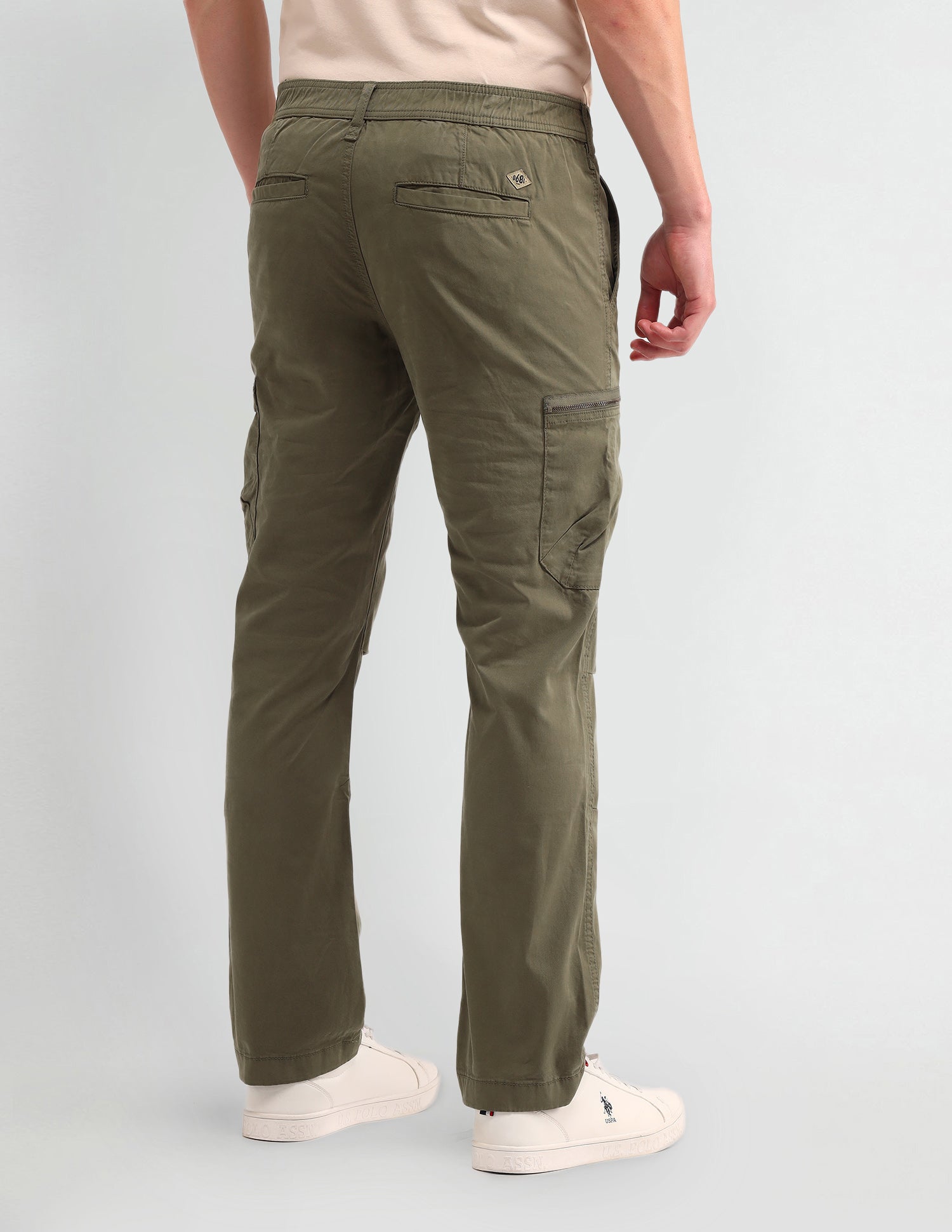 Straight Solid Trousers Olive - U.S. POLO ASSN. | Large