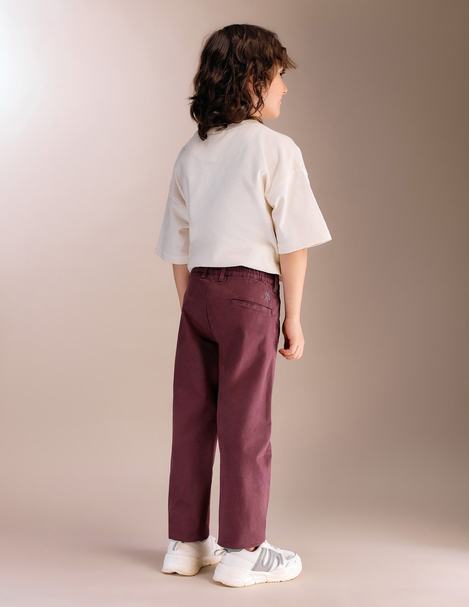 Boys Pure Cotton Twill Trousers Maroon - U.S. POLO ASSN. | Large