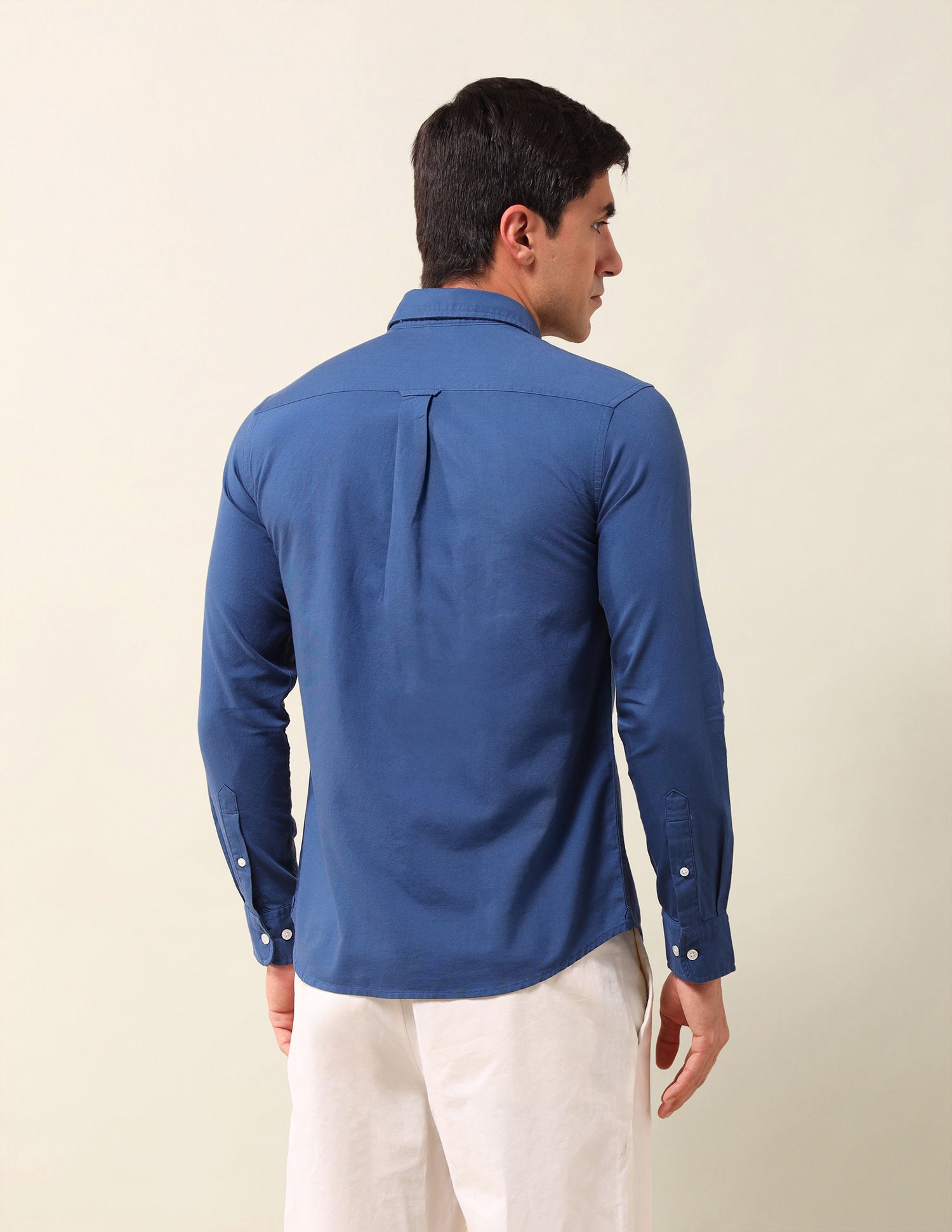 Solid Tailored Fit Shirt Dark Blue - U.S. Polo Assn. India | Large