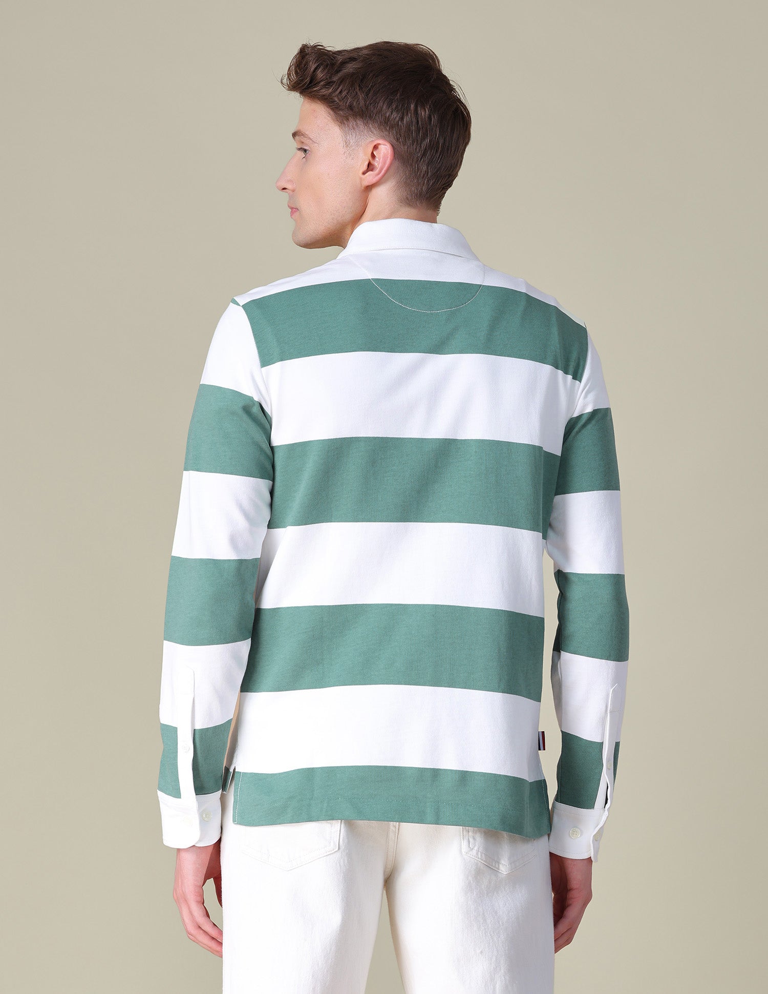 Horizontal Striped Slim Fit Polo Shirt Light Green - U.S. POLO ASSN. | Large